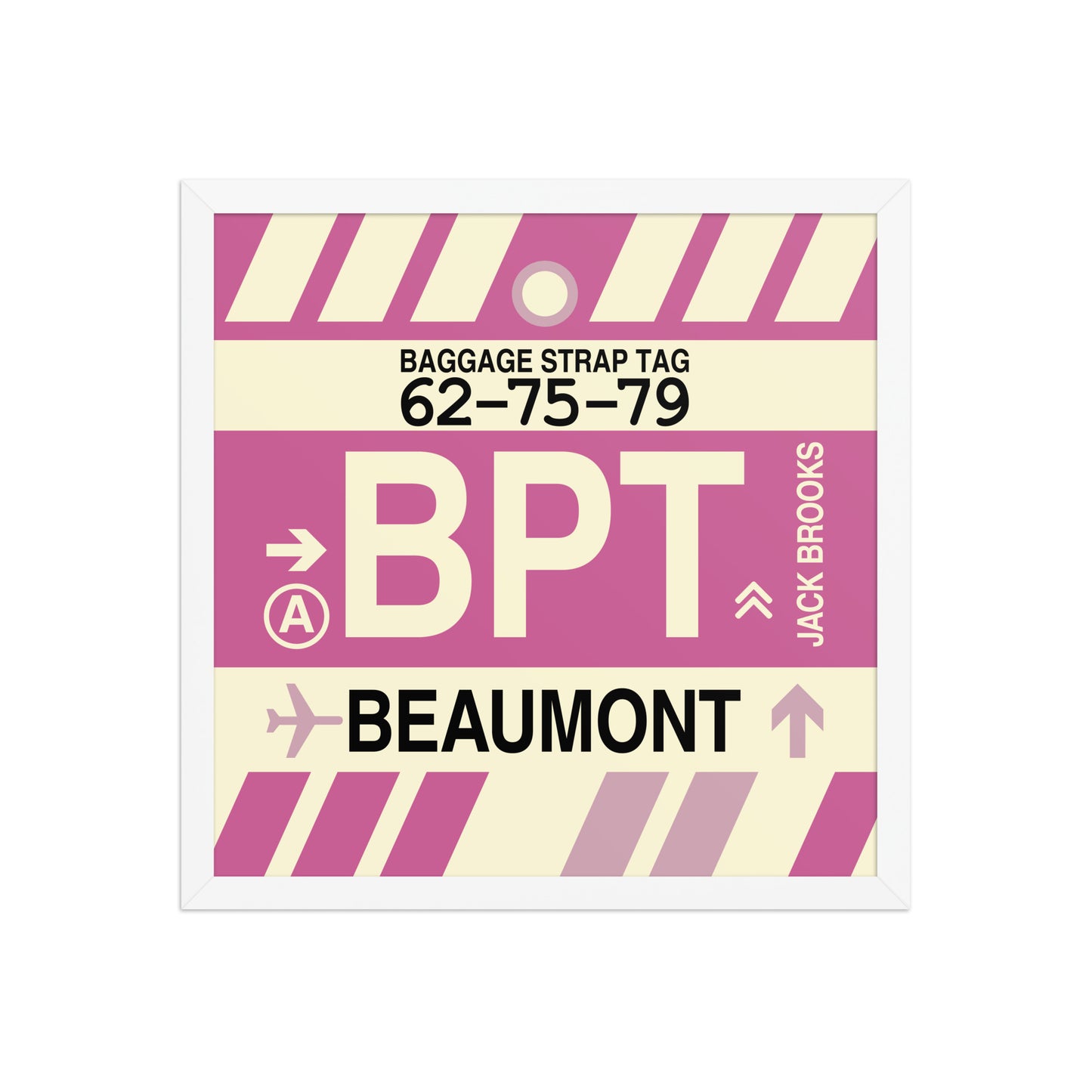 BPT Beaumont Framed Print • Jet Age Baggage Tag Design • YHM Designs - Image 14