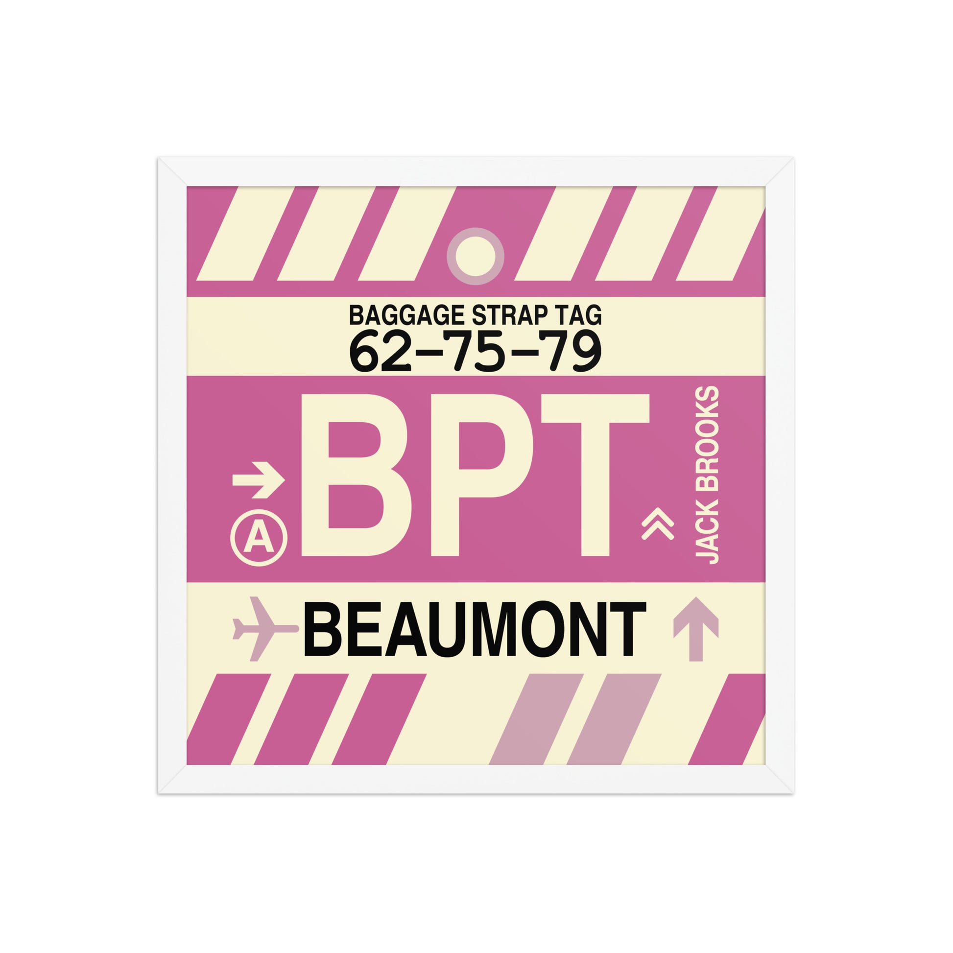 BPT Beaumont Framed Print • Jet Age Baggage Tag Design • YHM Designs - Image 14