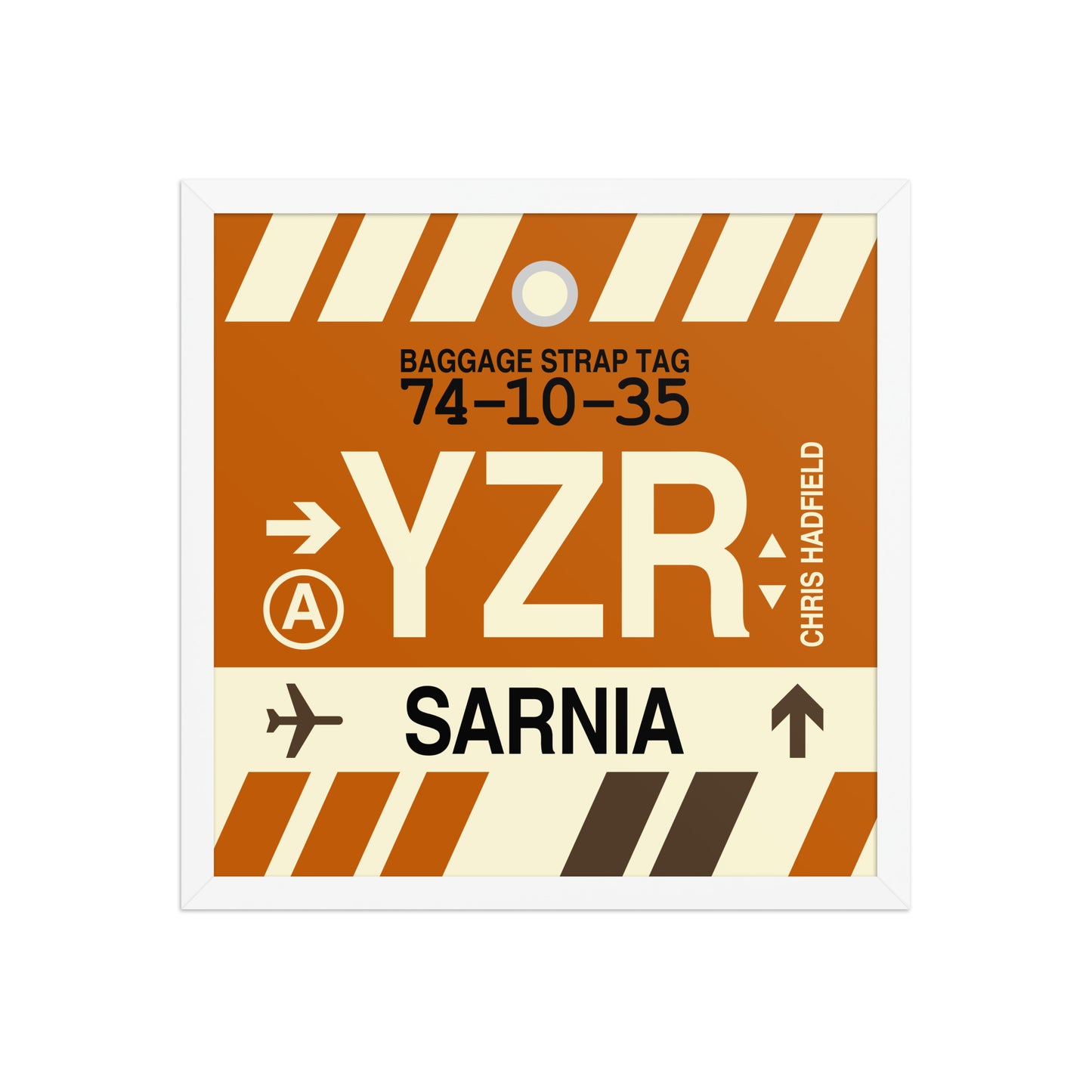 YZR Sarnia Framed Print • Jet Age Baggage Tag Design • YHM Designs - Image 11