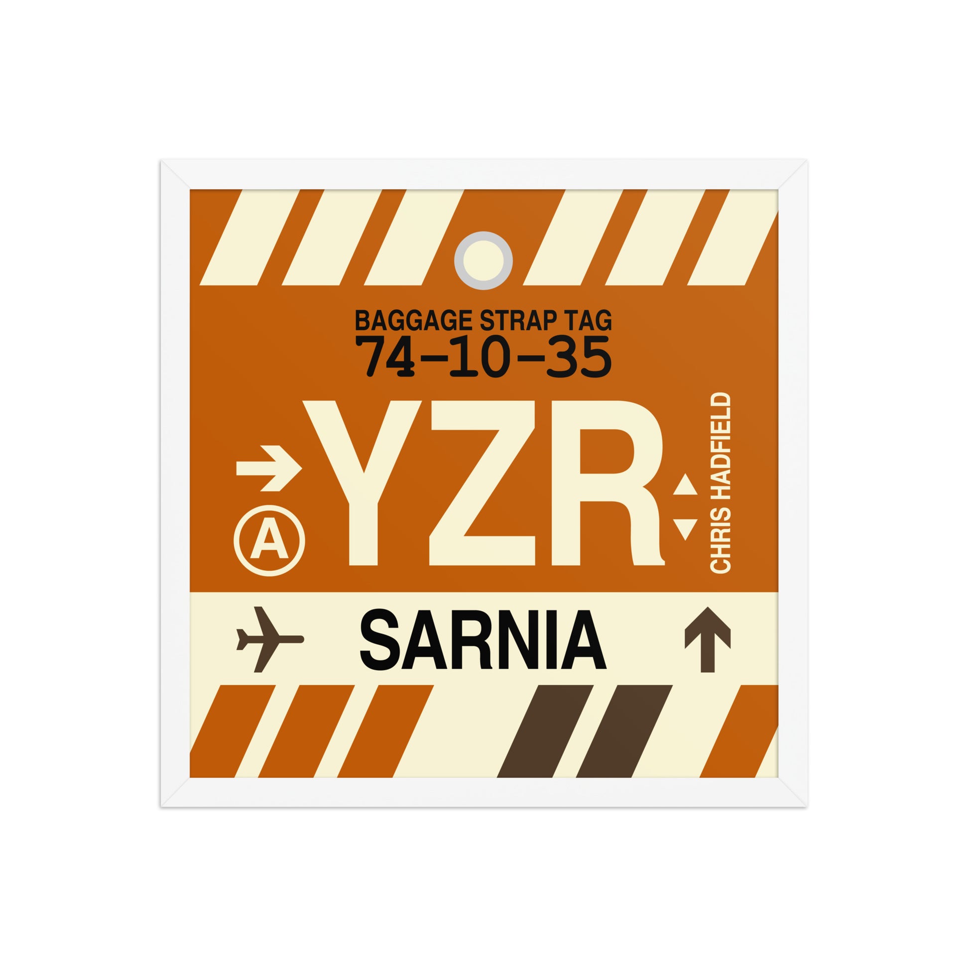 YZR Sarnia Framed Print • Jet Age Baggage Tag Design • YHM Designs - Image 11