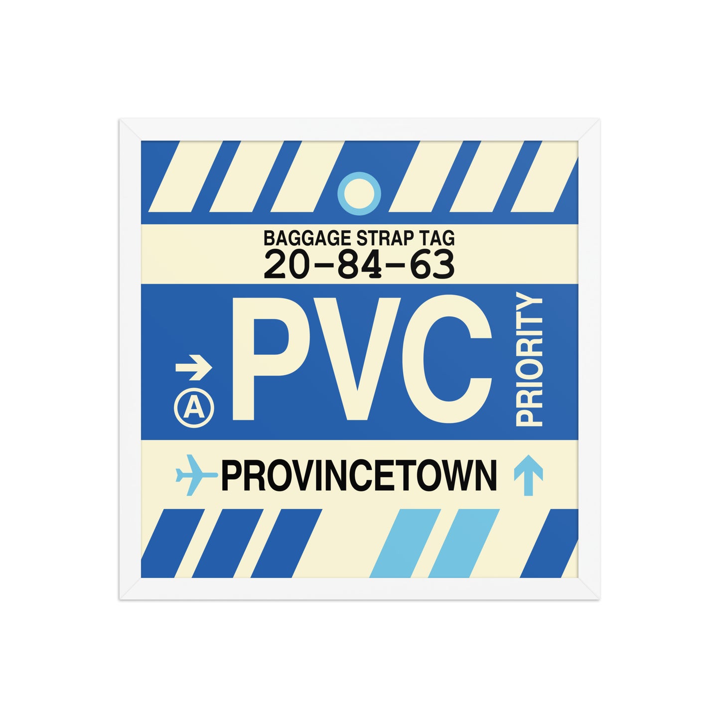 PVC Provincetown Framed Print • Jet Age Baggage Tag Design • YHM Designs - Image 11