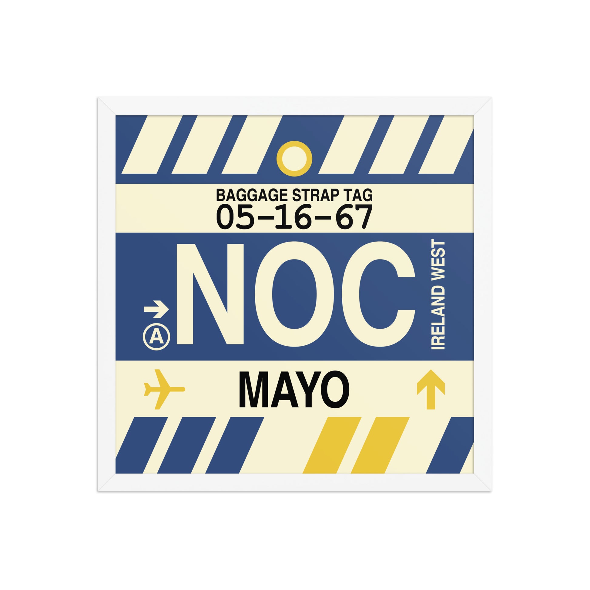 NOC Mayo Framed Print • Jet Age Baggage Tag Design • YHM Designs - Image 11