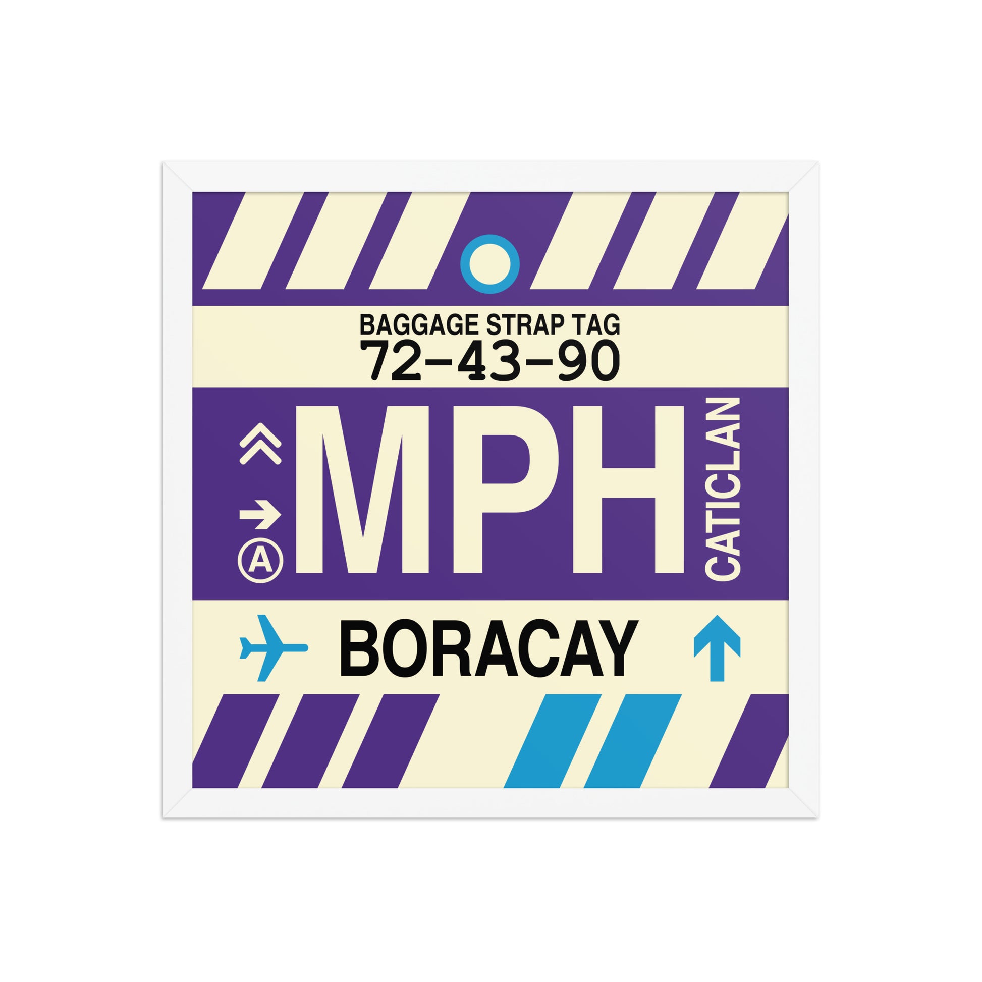 MPH Boracay Framed Print • Jet Age Baggage Tag Design • YHM Designs - Image 14