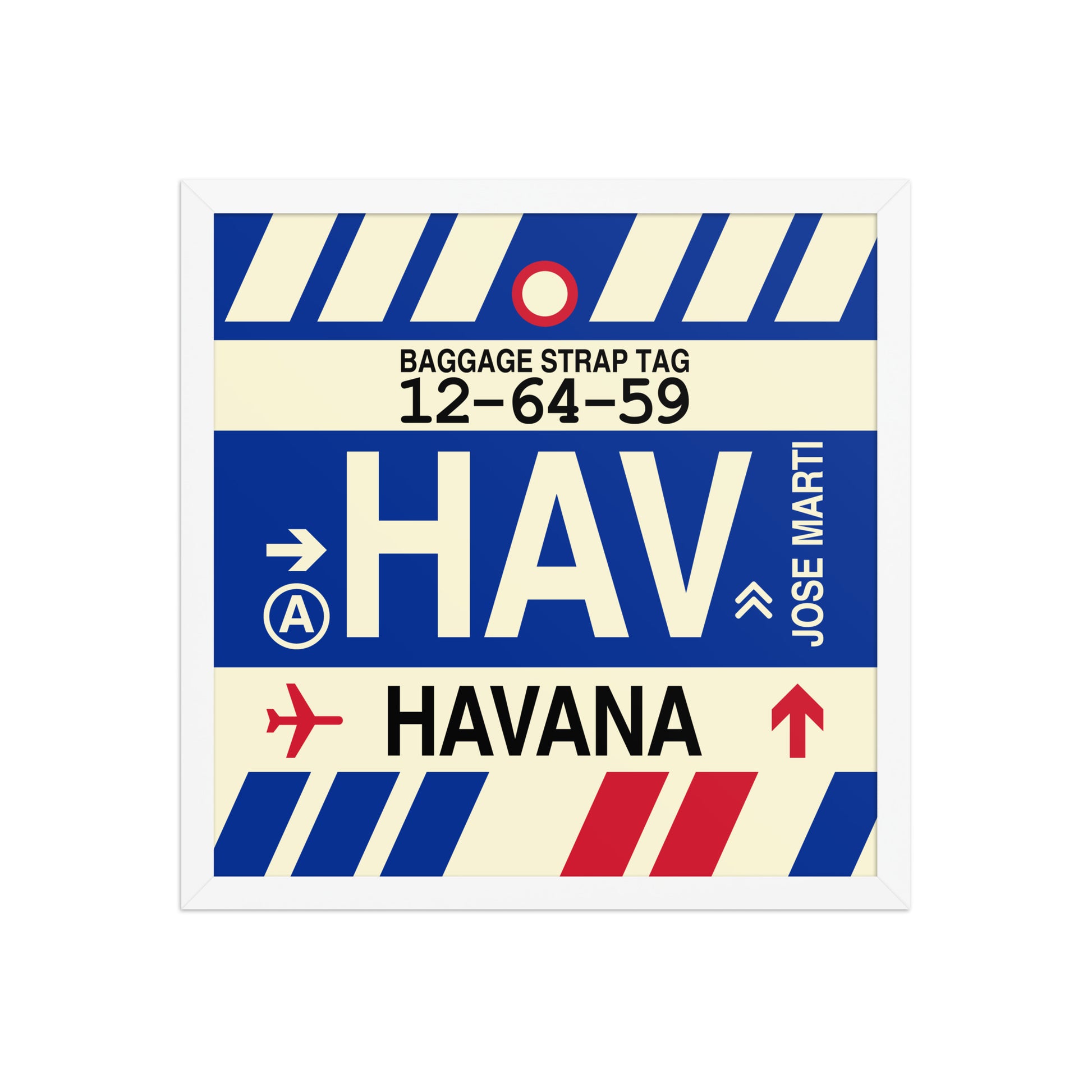 HAV Havana Framed Print • Jet Age Baggage Tag Design • YHM Designs - Image 11
