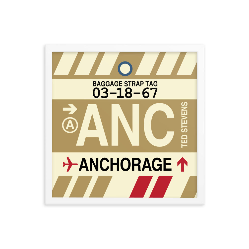Travel-Themed Framed Print • ANC Anchorage • YHM Designs - Image 14