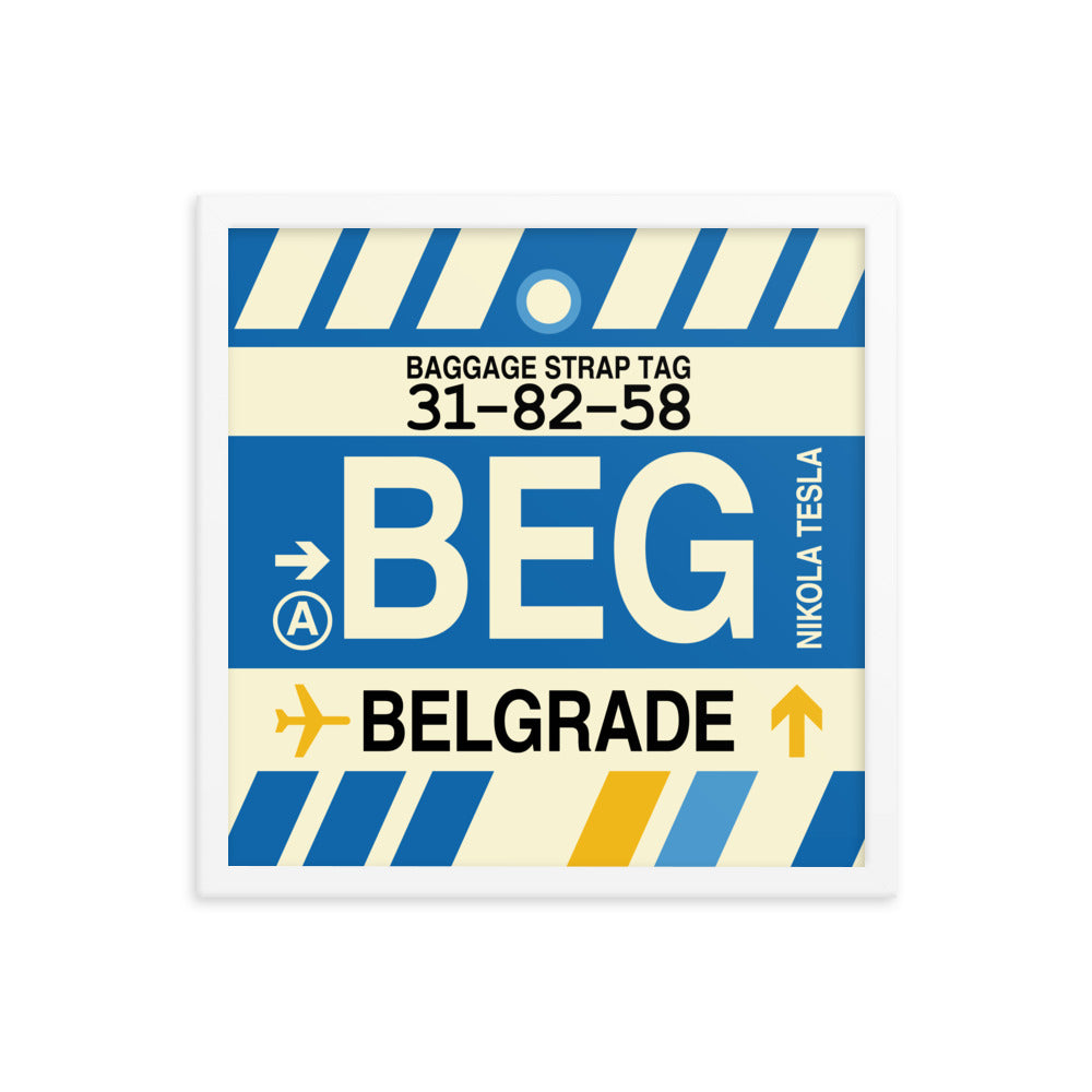 Travel-Themed Framed Print • BEG Belgrade • YHM Designs - Image 14