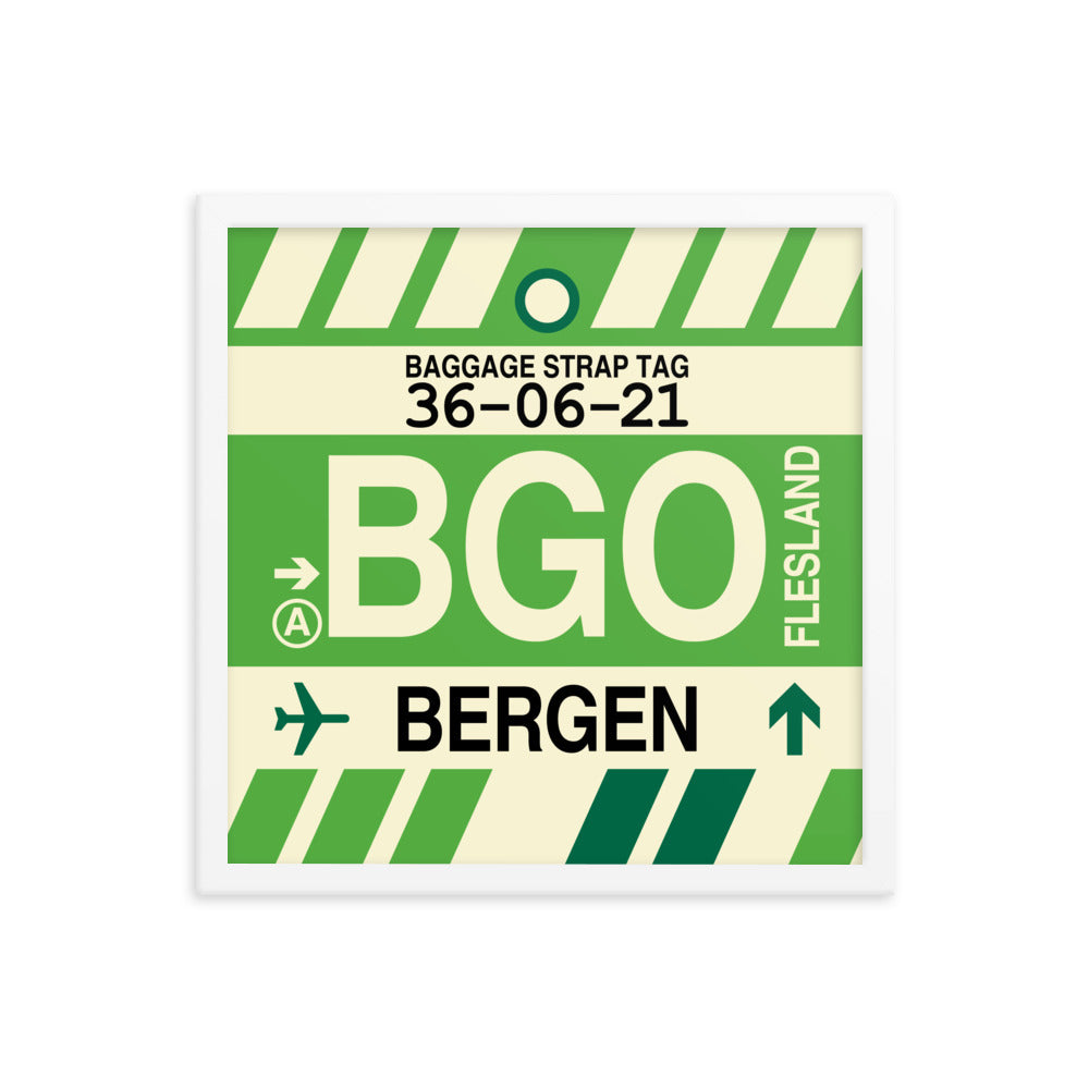 Travel-Themed Framed Print • BGO Bergen • YHM Designs - Image 14