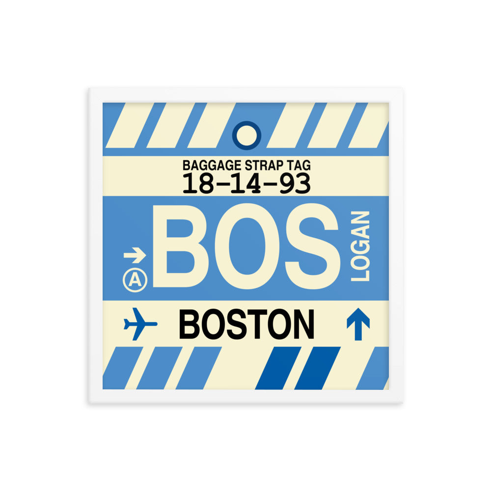Travel-Themed Framed Print • BOS Boston • YHM Designs - Image 14
