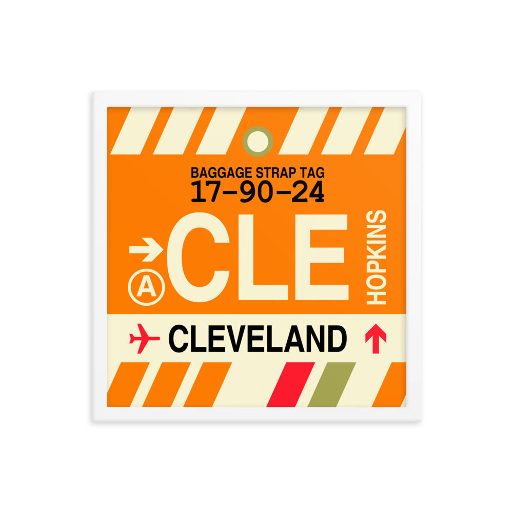 Travel-Themed Framed Print • CLE Cleveland • YHM Designs - Image 14