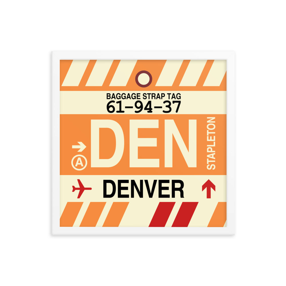 Travel-Themed Framed Print • DEN Denver • YHM Designs - Image 14