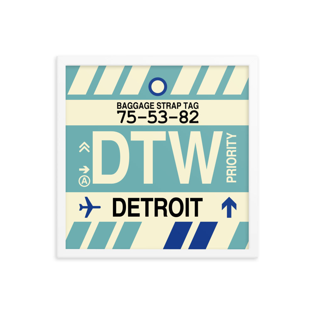 Travel-Themed Framed Print • DTW Detroit • YHM Designs - Image 14