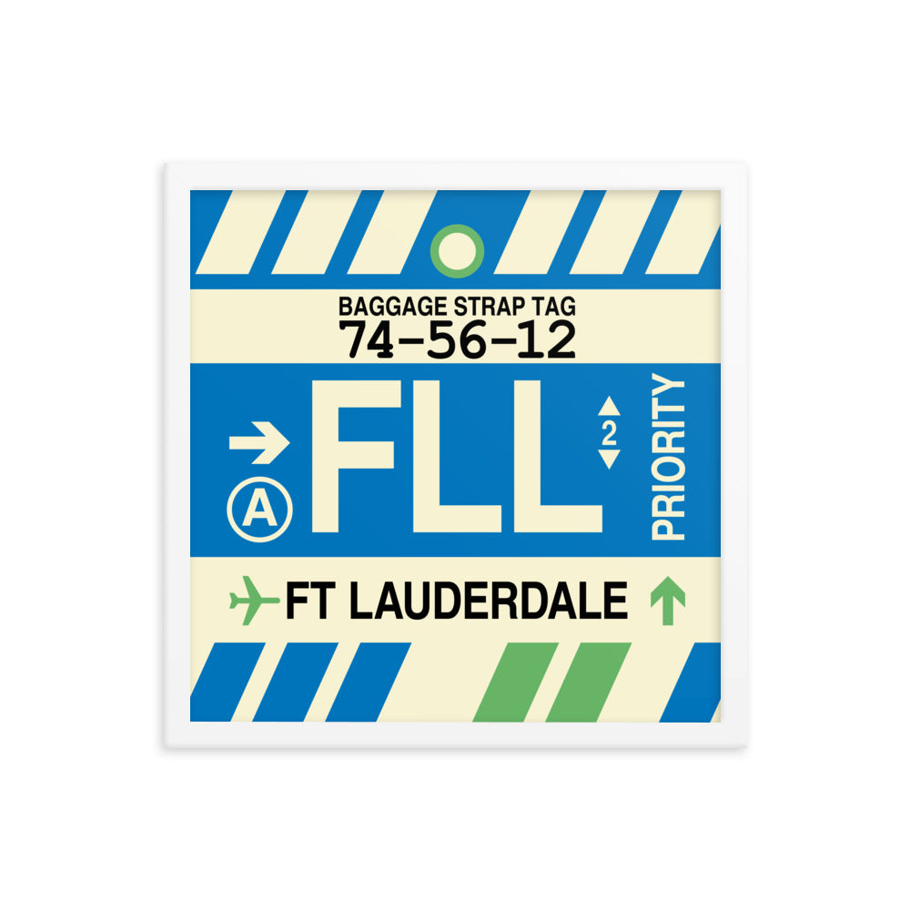 Travel-Themed Framed Print • FLL Fort Lauderdale • YHM Designs - Image 14