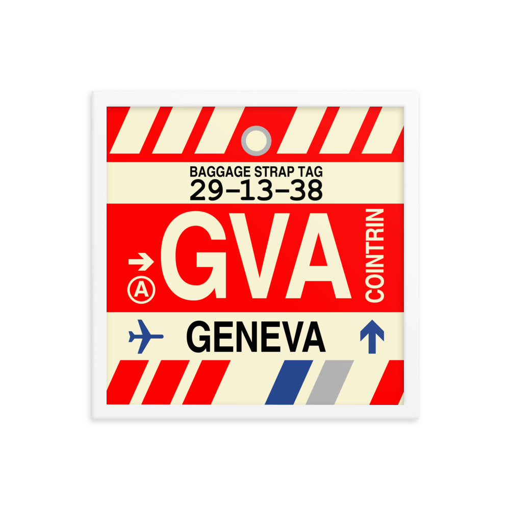 Travel-Themed Framed Print • GVA Geneva Souvenir • YHM Designs - Image 14
