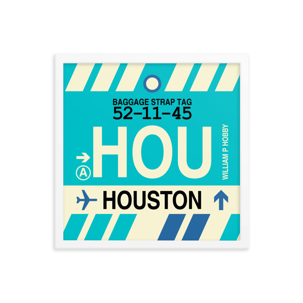 Travel-Themed Framed Print • HOU Houston • YHM Designs - Image 14