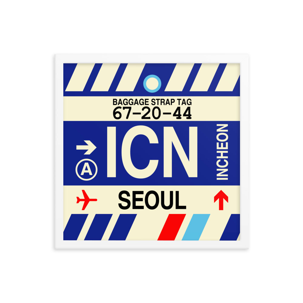 Travel-Themed Framed Print • ICN Seoul • YHM Designs - Image 14