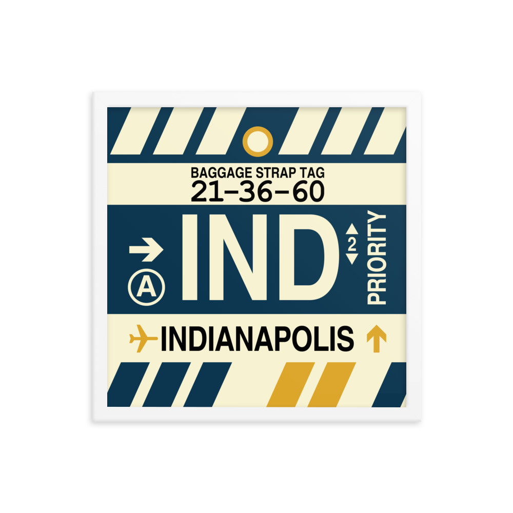 Travel-Themed Framed Print • IND Indianapolis Souvenir • YHM Designs - Image 14