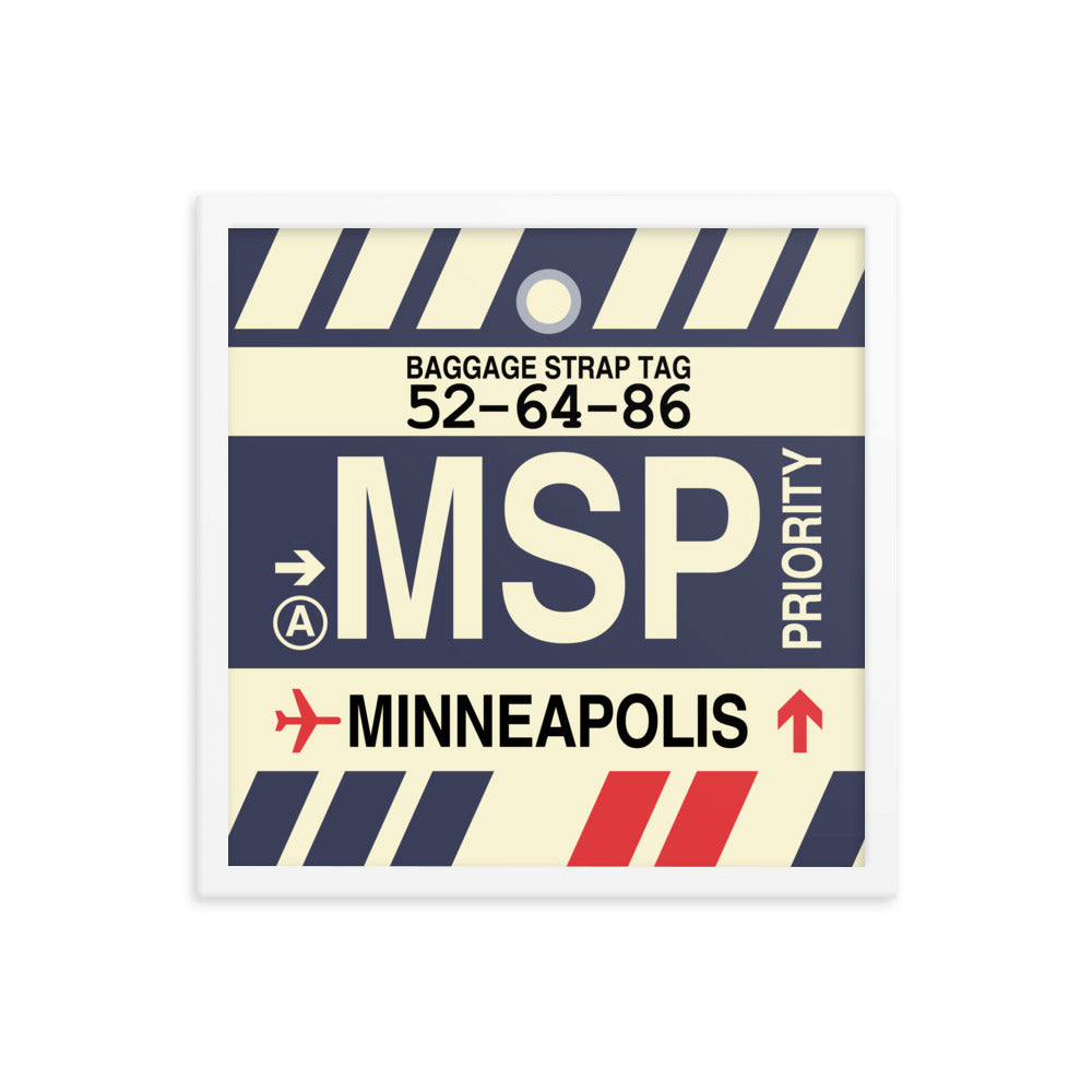 Travel-Themed Framed Print • MSP Minneapolis • YHM Designs - Image 14