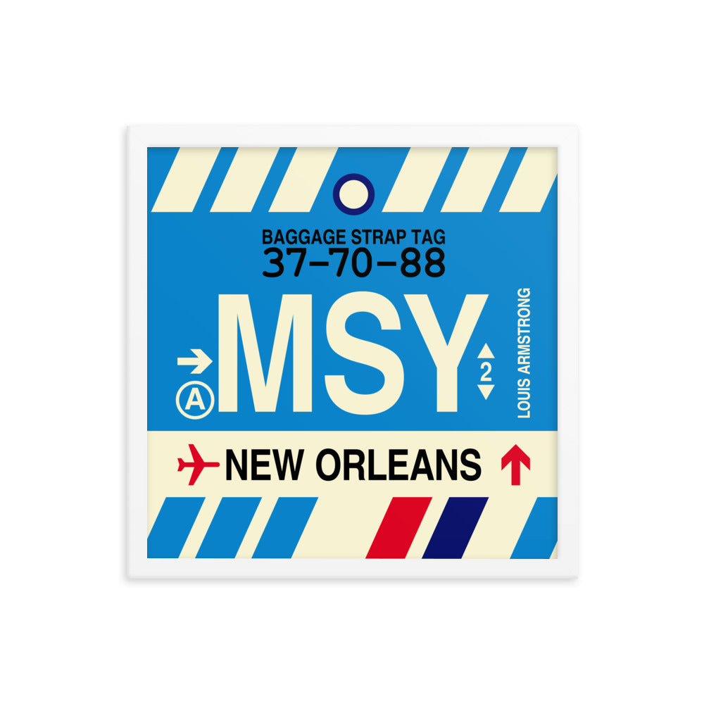 Travel-Themed Framed Print • MSY New Orleans • YHM Designs - Image 14