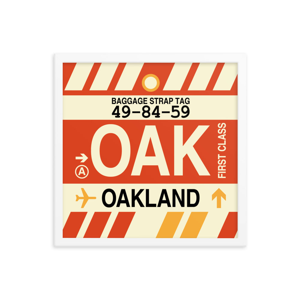 Travel-Themed Framed Print • OAK Oakland • YHM Designs - Image 14