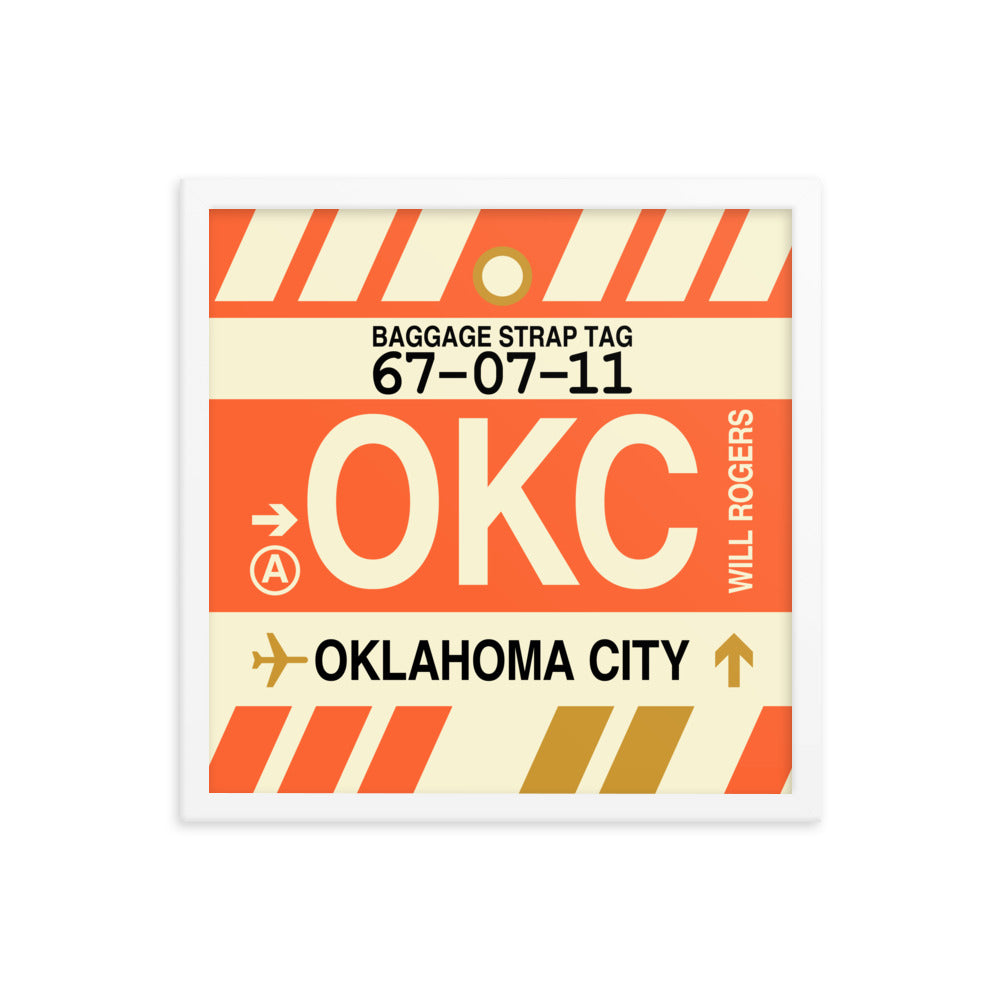 Travel-Themed Framed Print • OKC Oklahoma City • YHM Designs - Image 14