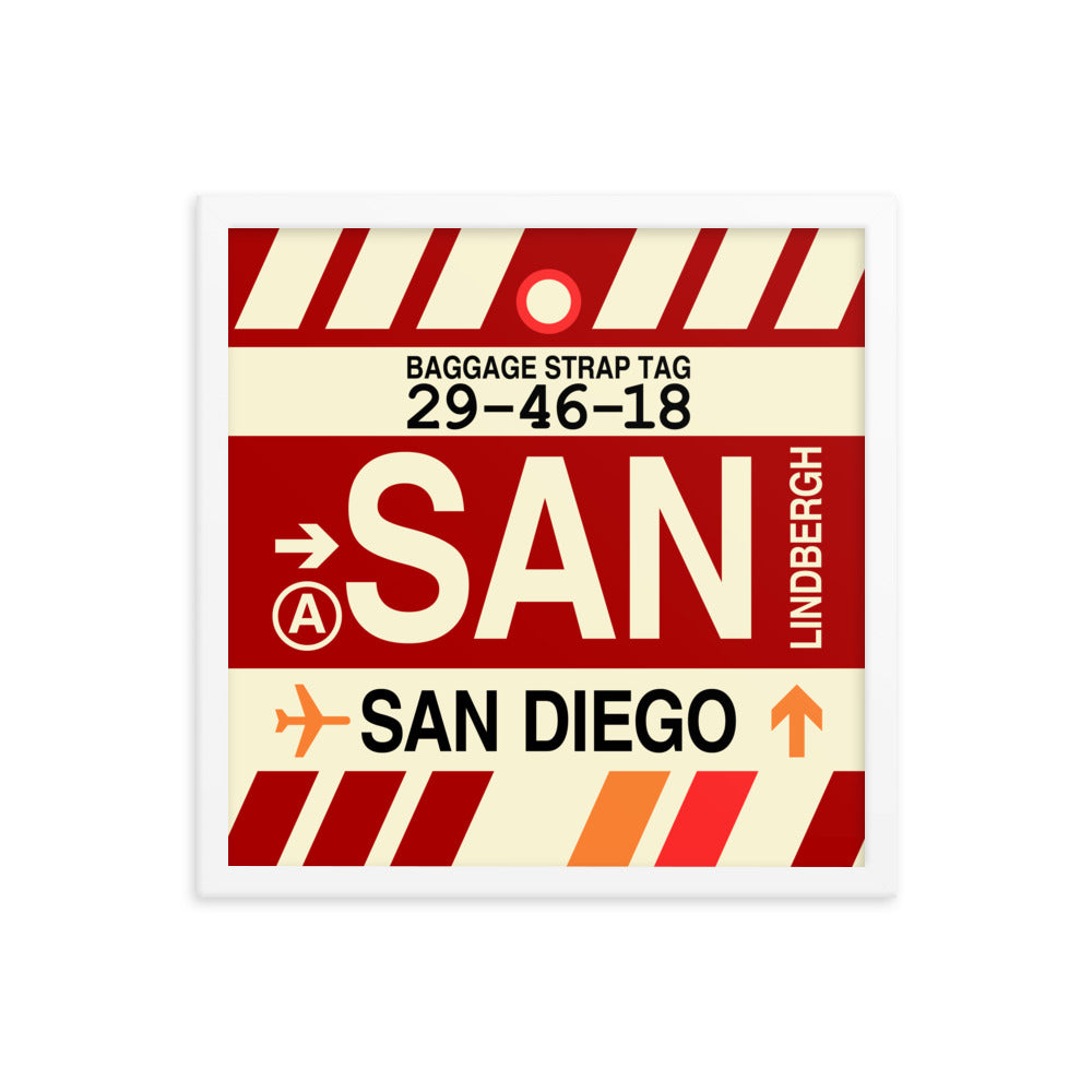 Travel-Themed Framed Print • SAN San Diego • YHM Designs - Image 14