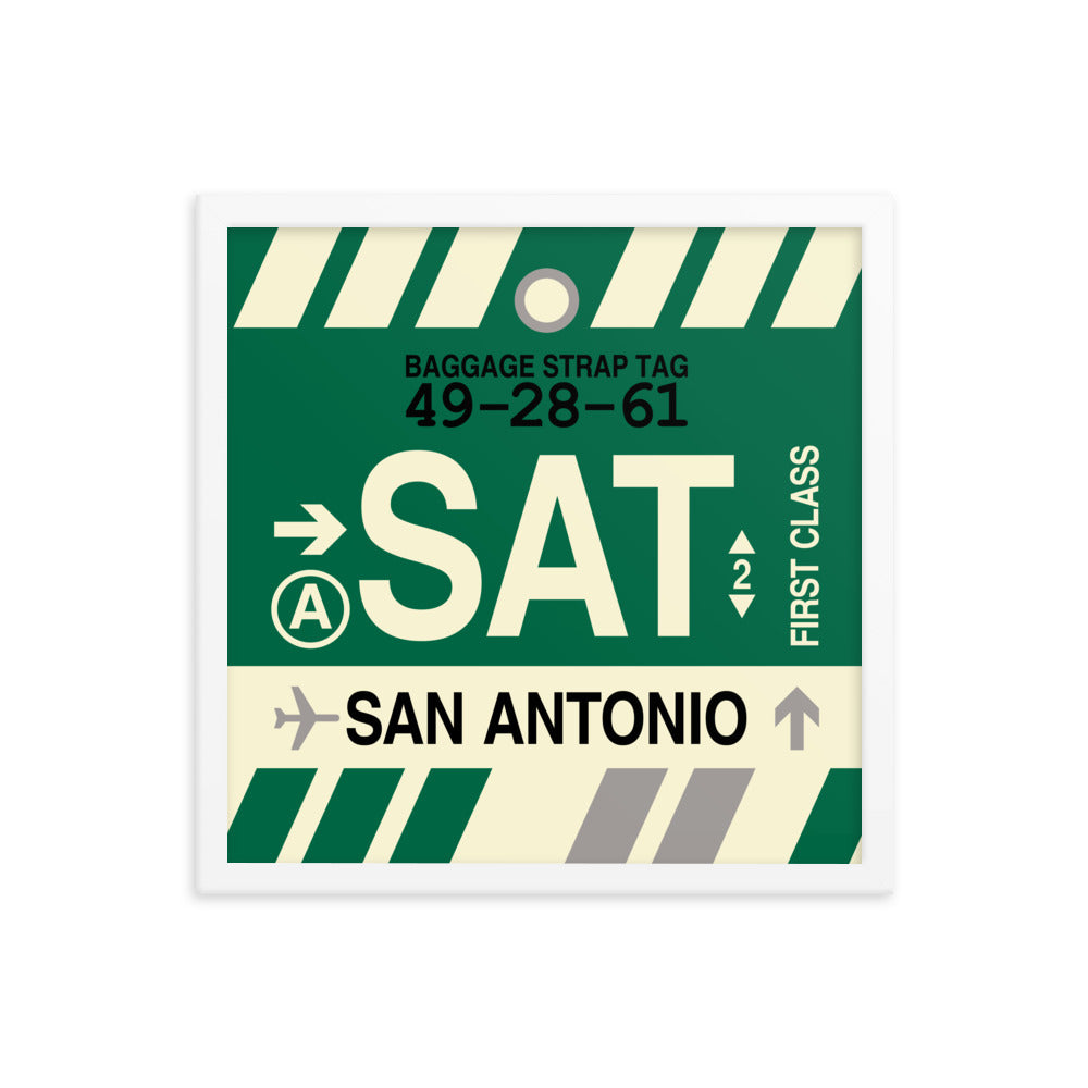 Travel-Themed Framed Print • SAT San Antonio Souvenir • YHM Designs - Image 14