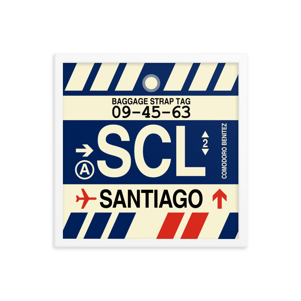 Travel-Themed Framed Print • SCL Santiago Souvenir • YHM Designs - Image 14