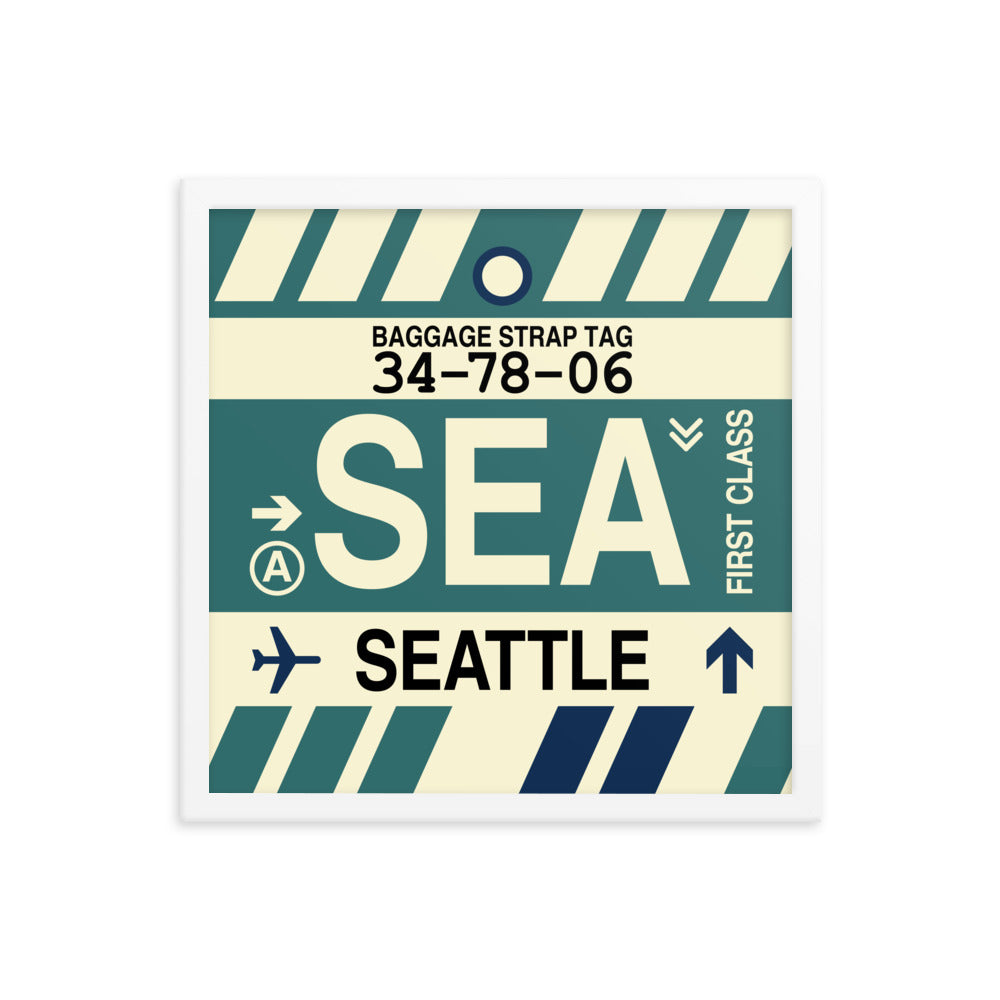 Travel-Themed Framed Print • SEA Seattle • YHM Designs - Image 14