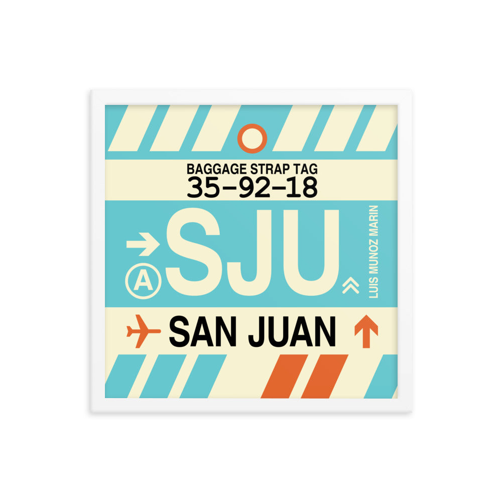 Travel-Themed Framed Print • SJU San Juan • YHM Designs - Image 14