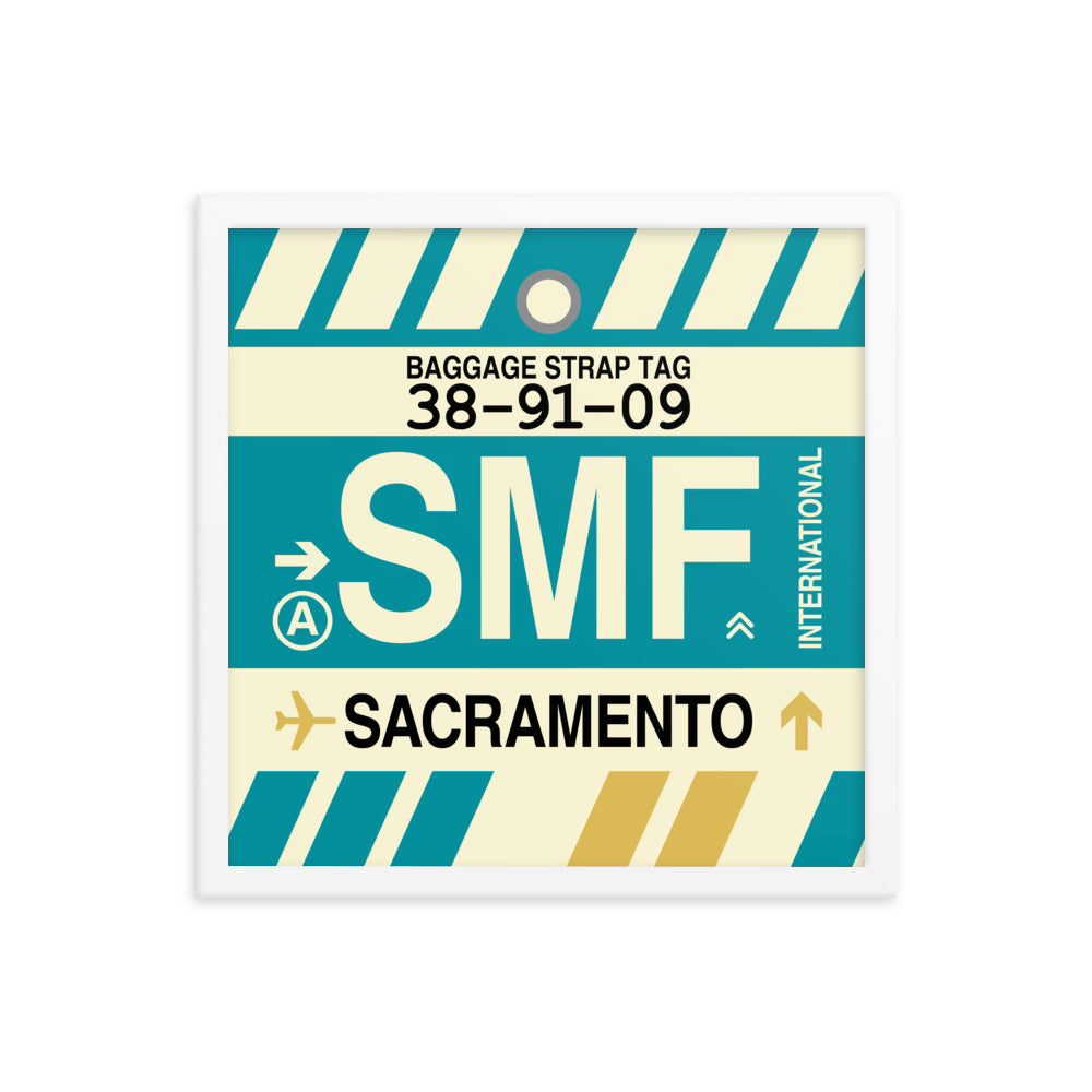 Travel-Themed Framed Print • SMF Sacramento • YHM Designs - Image 14