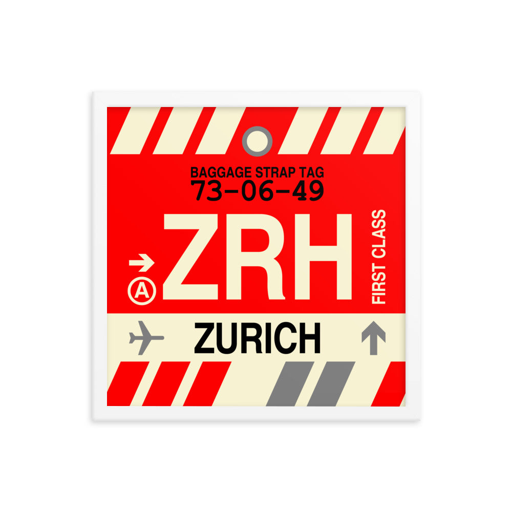 Travel-Themed Framed Print • ZRH Zurich • YHM Designs - Image 14