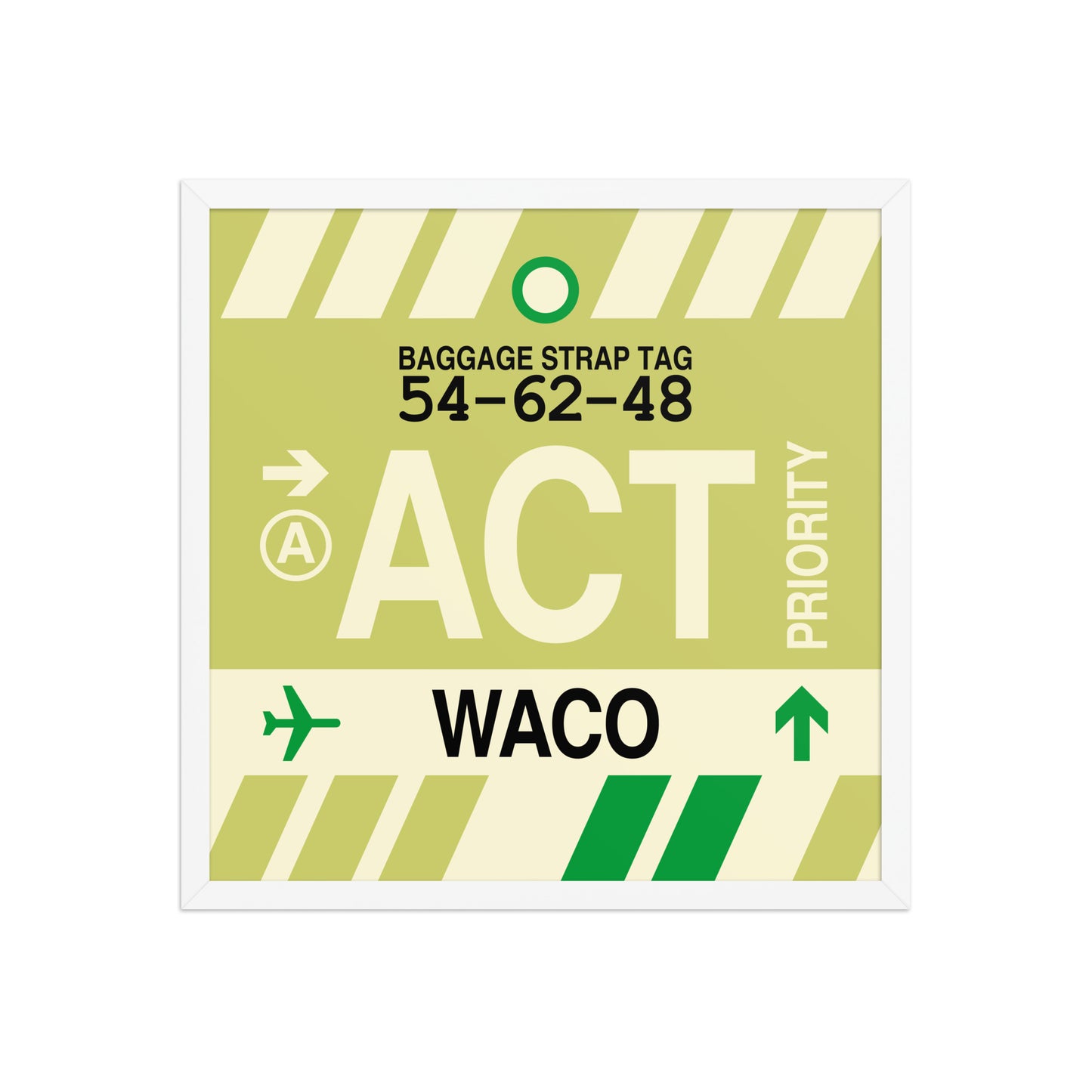 ACT Waco Framed Print • Jet Age Baggage Tag Design • YHM Designs - Image 15
