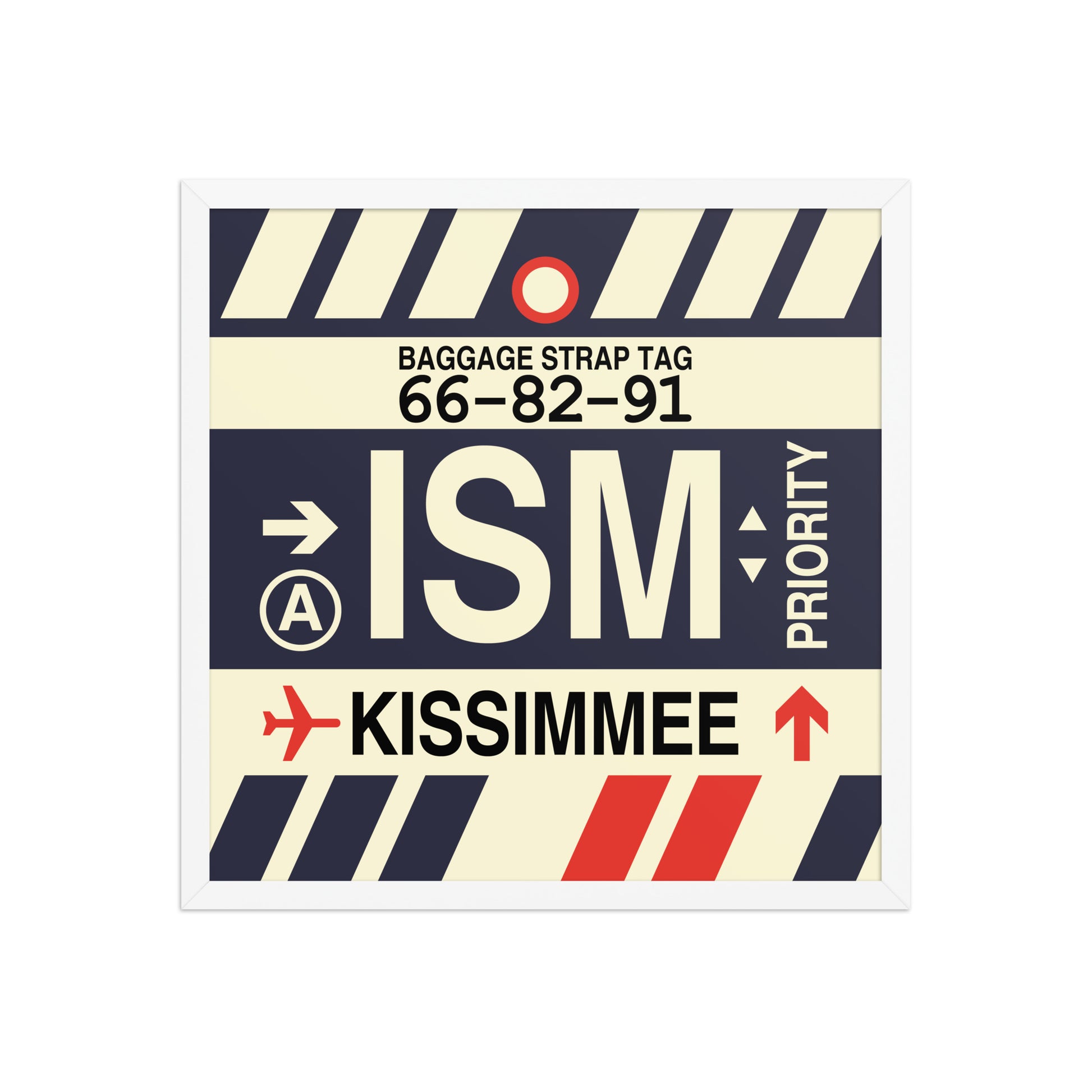 ISM Kissimmee Framed Print • Jet Age Baggage Tag Design • YHM Designs - Image 15