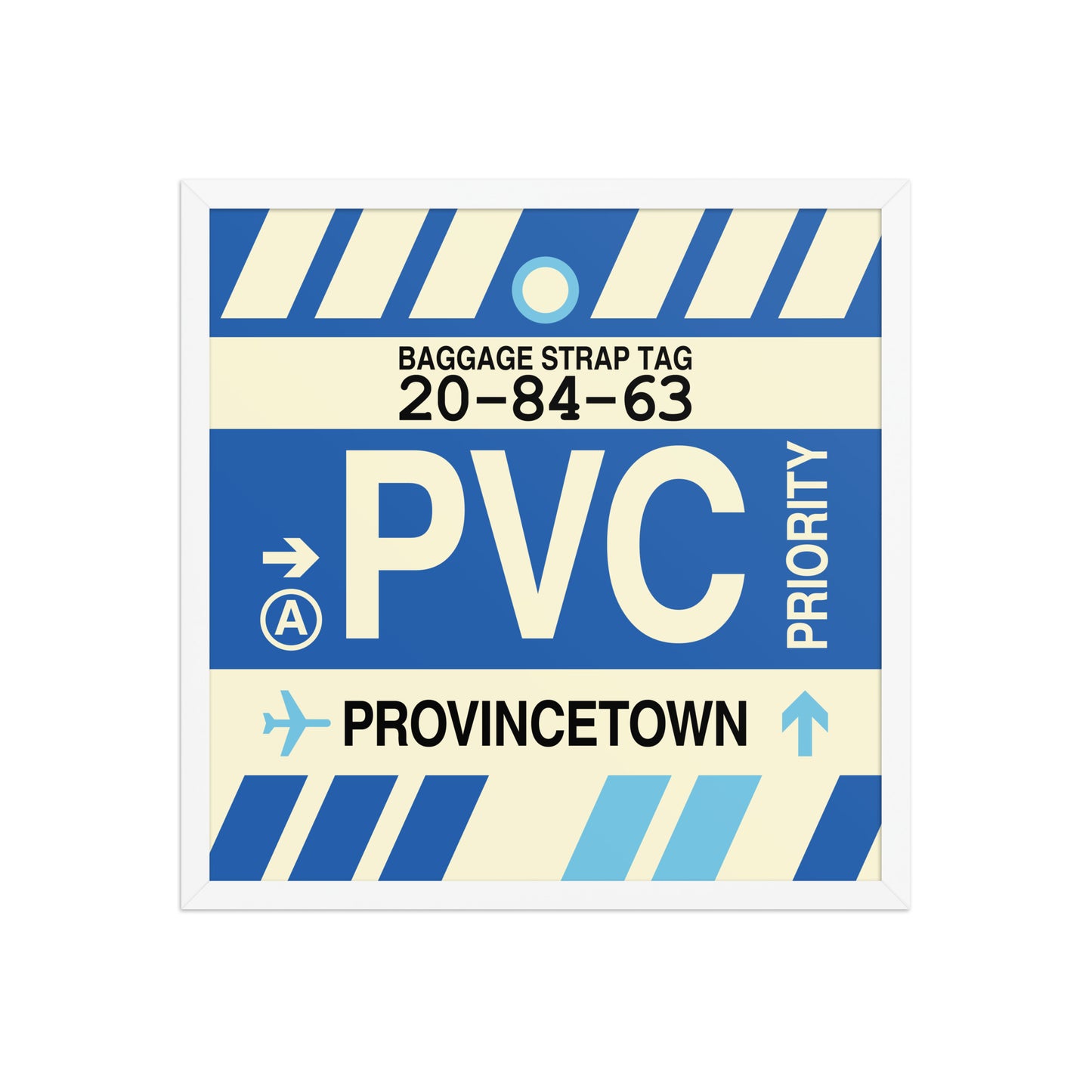 PVC Provincetown Framed Print • Jet Age Baggage Tag Design • YHM Designs - Image 15