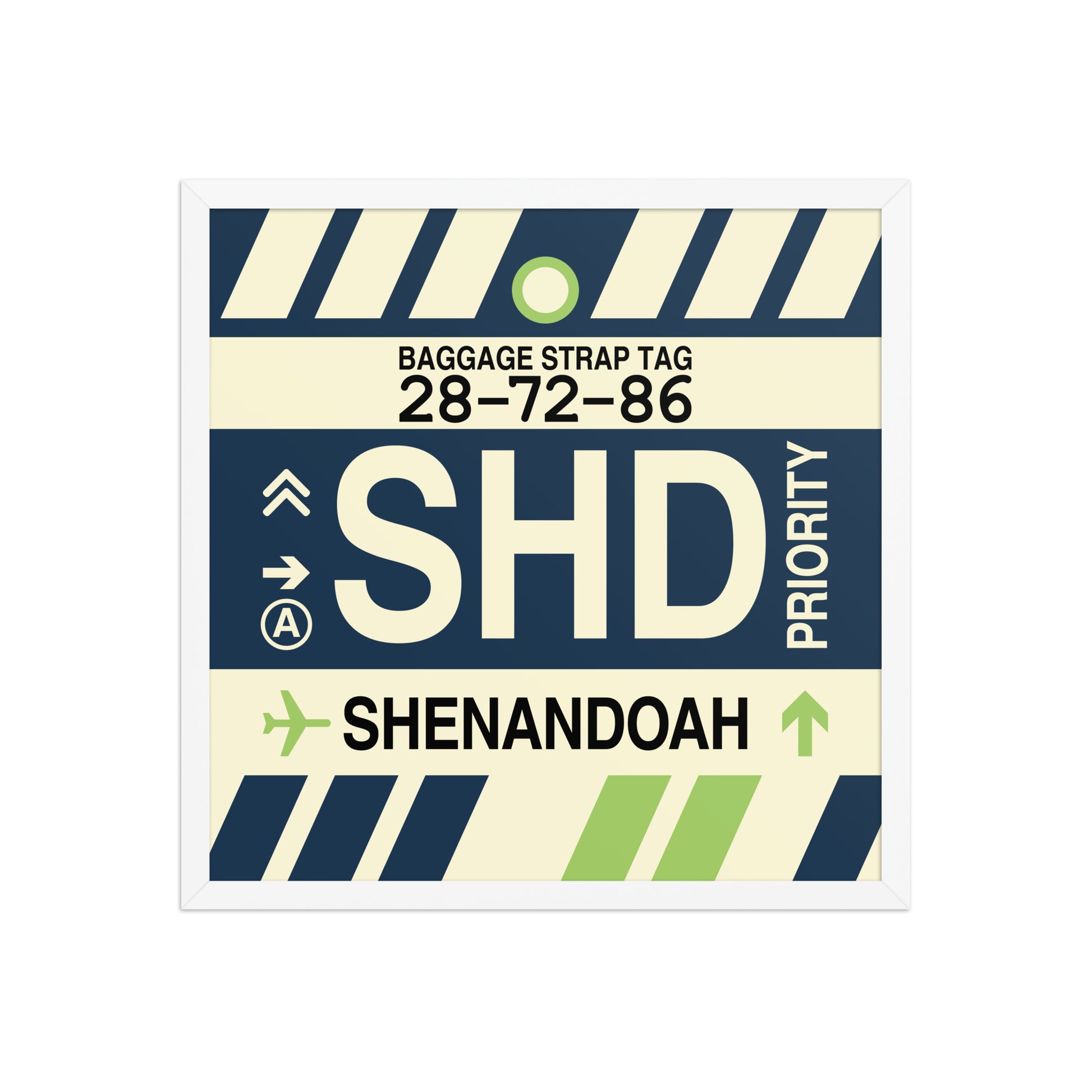 SHD Shenandoah Valley Framed Print • Jet Age Baggage Tag Design • YHM Designs - Image 15