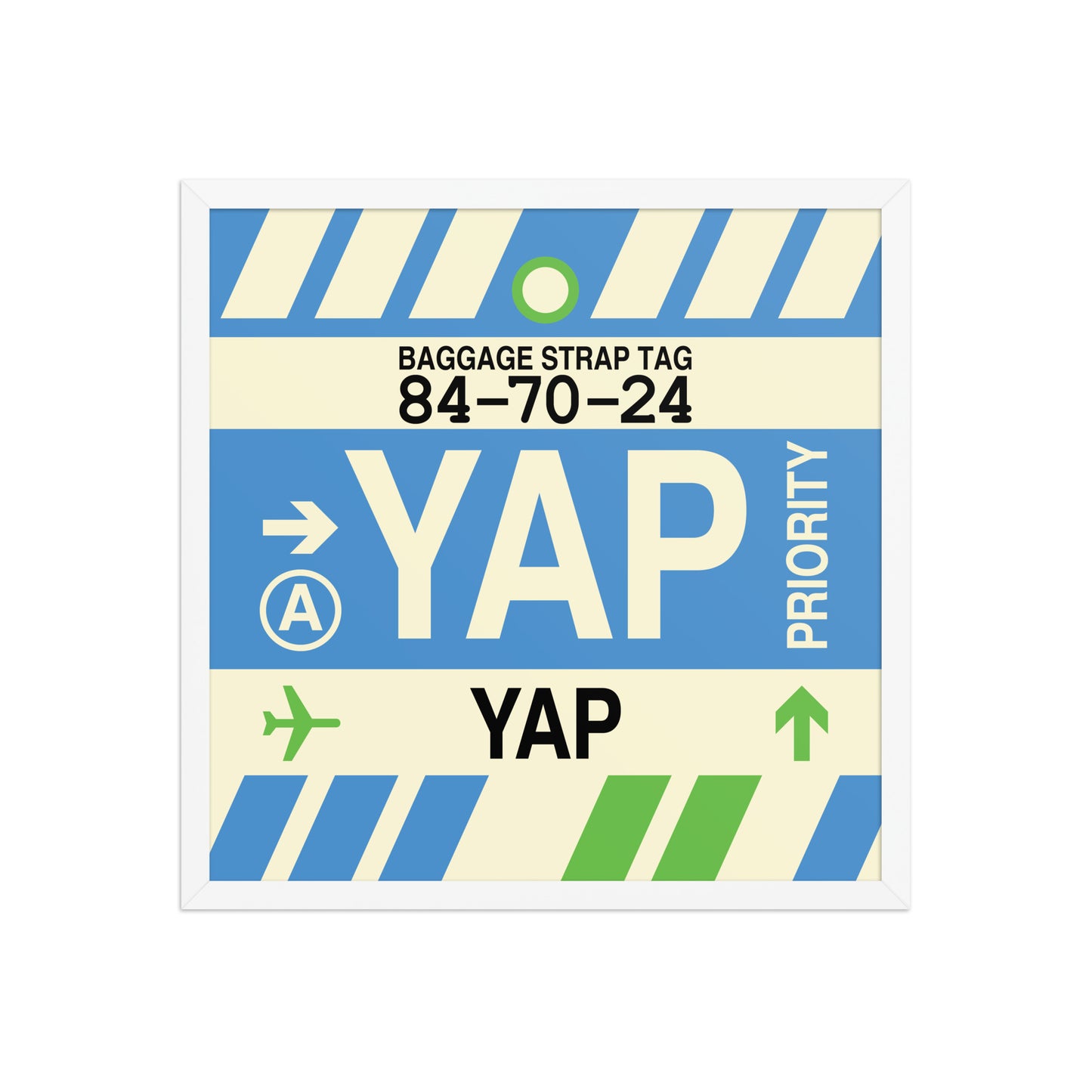 YAP Yap Framed Print • Jet Age Baggage Tag Design • YHM Designs - Image 15