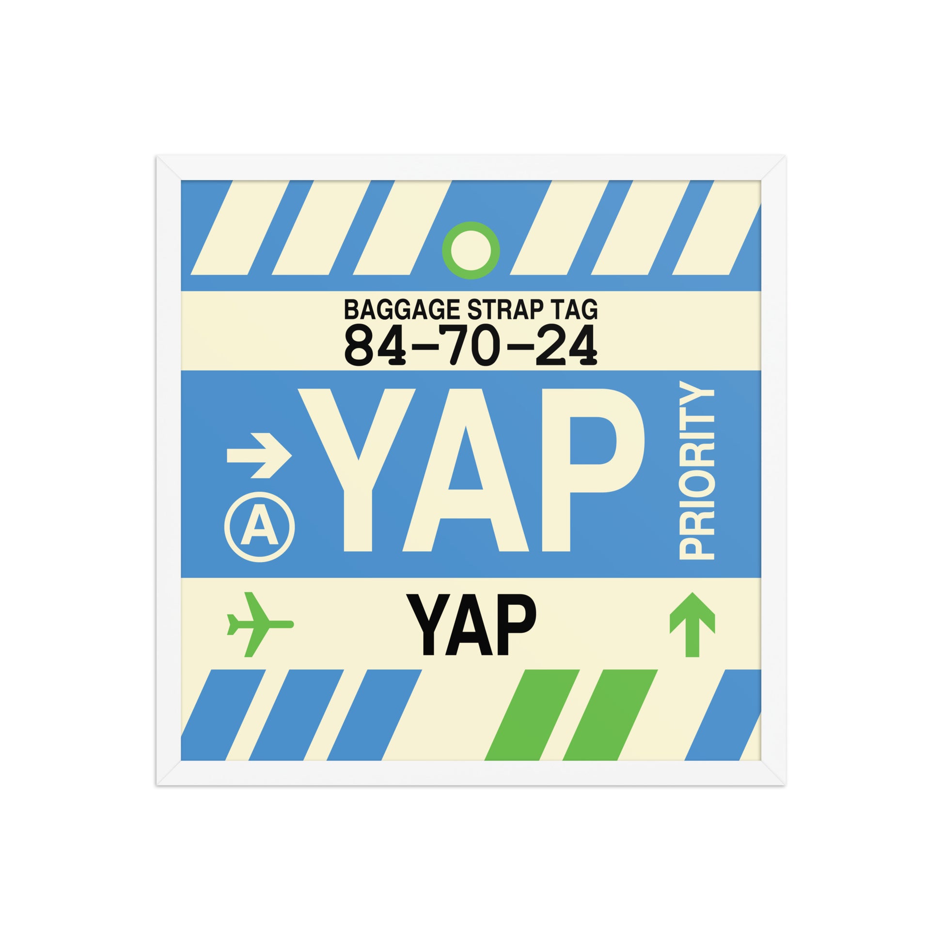 YAP Yap Framed Print • Jet Age Baggage Tag Design • YHM Designs - Image 15