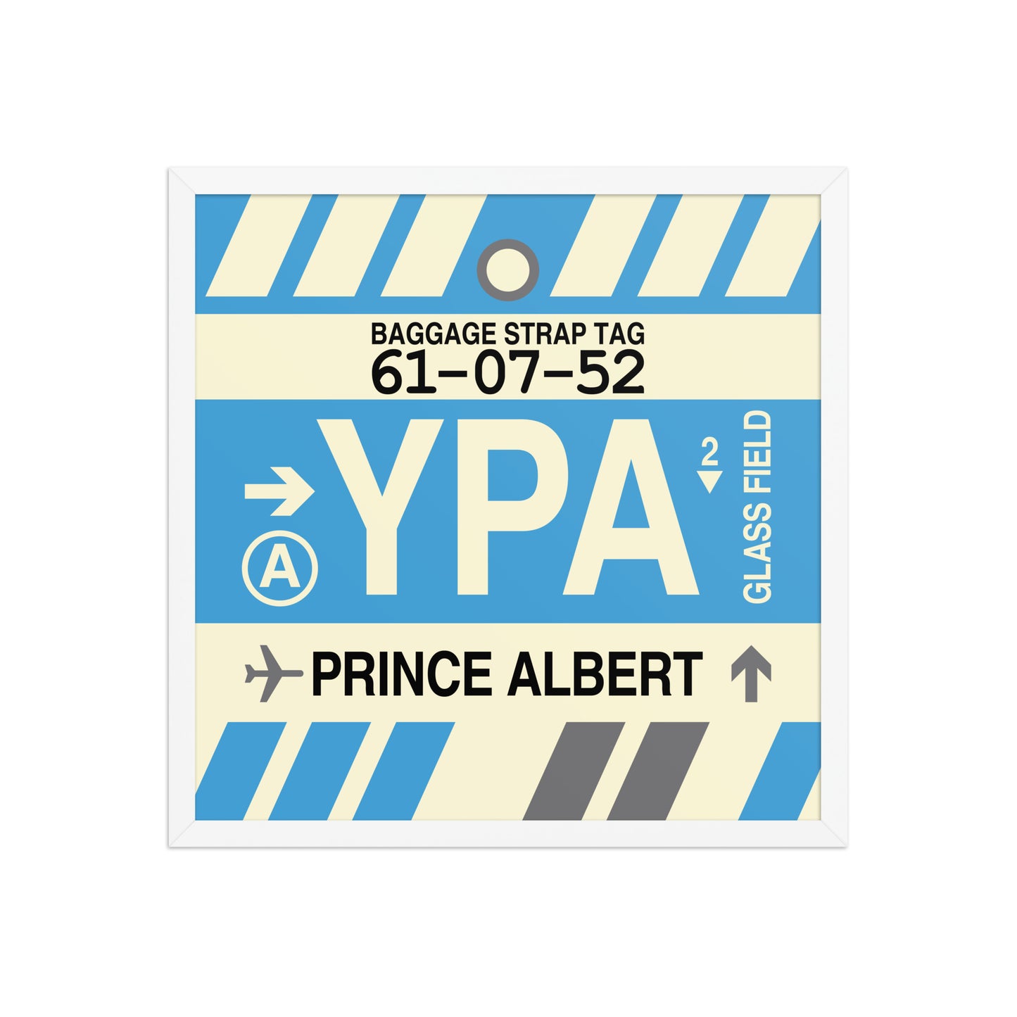 YPA Prince Albert Framed Print • Jet Age Baggage Tag Design • YHM Designs - Image 15