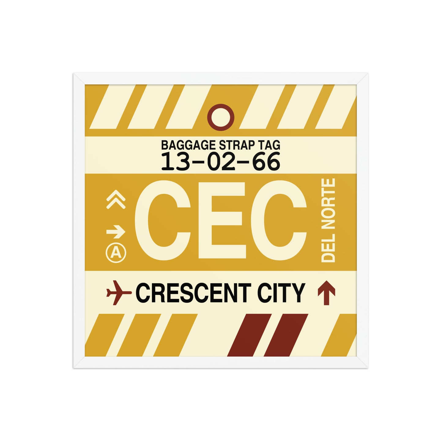 CEC Crescent City Framed Print • Jet Age Baggage Tag Design • YHM Designs - Image 15