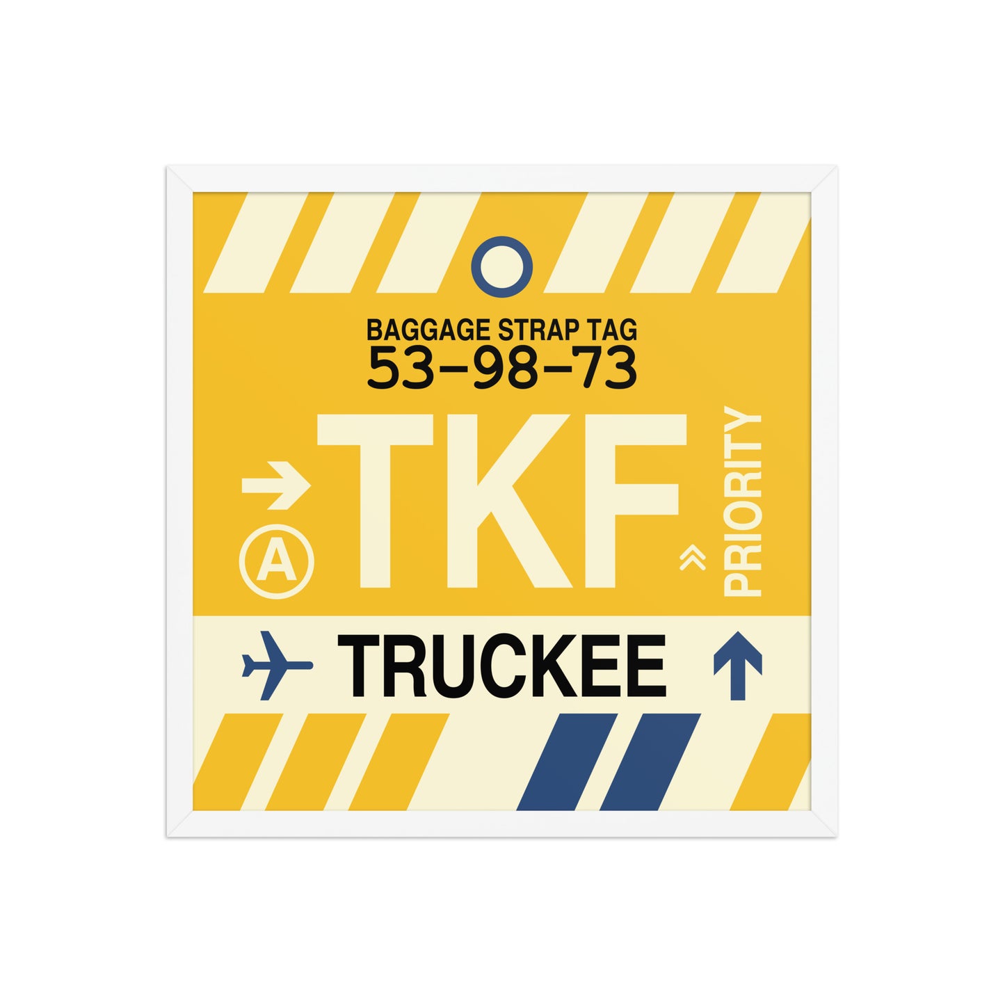 TKF Truckee Framed Print • Jet Age Baggage Tag Design • YHM Designs - Image 15