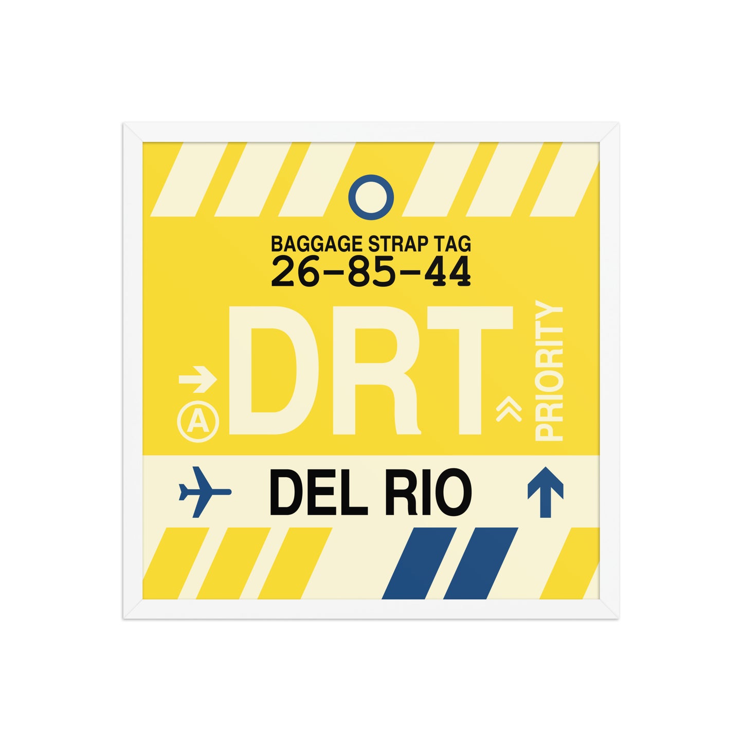 DRT Del Rio Framed Print • Jet Age Baggage Tag Design • YHM Designs - Image 15