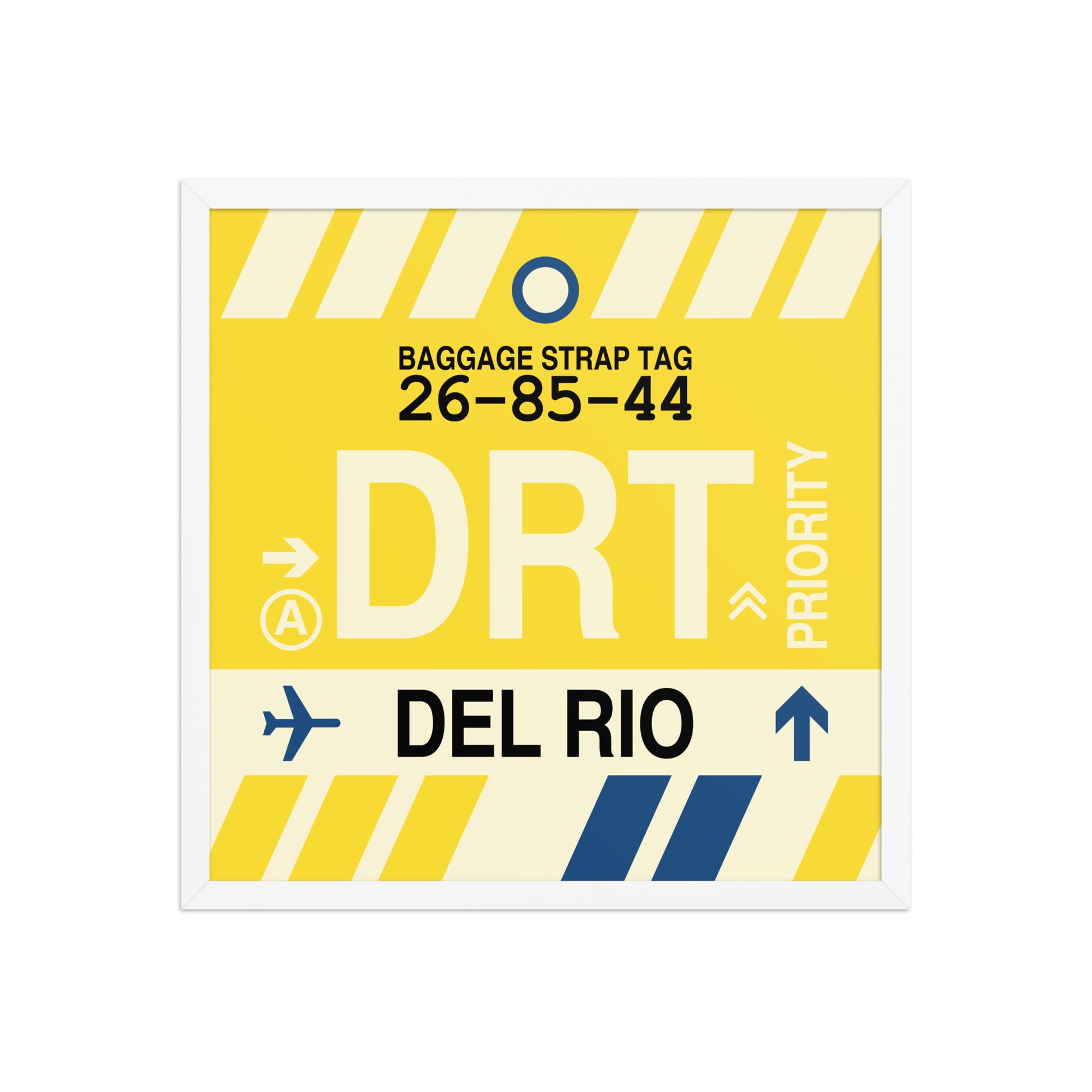 DRT Del Rio Framed Print • Jet Age Baggage Tag Design • YHM Designs - Image 15