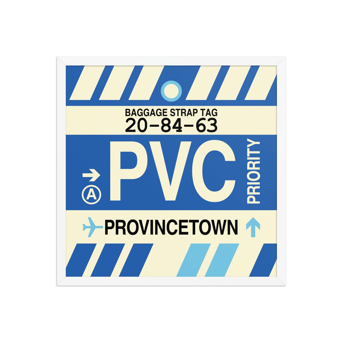 PVC Provincetown Framed Print • Jet Age Baggage Tag Design • YHM Designs - Image 14