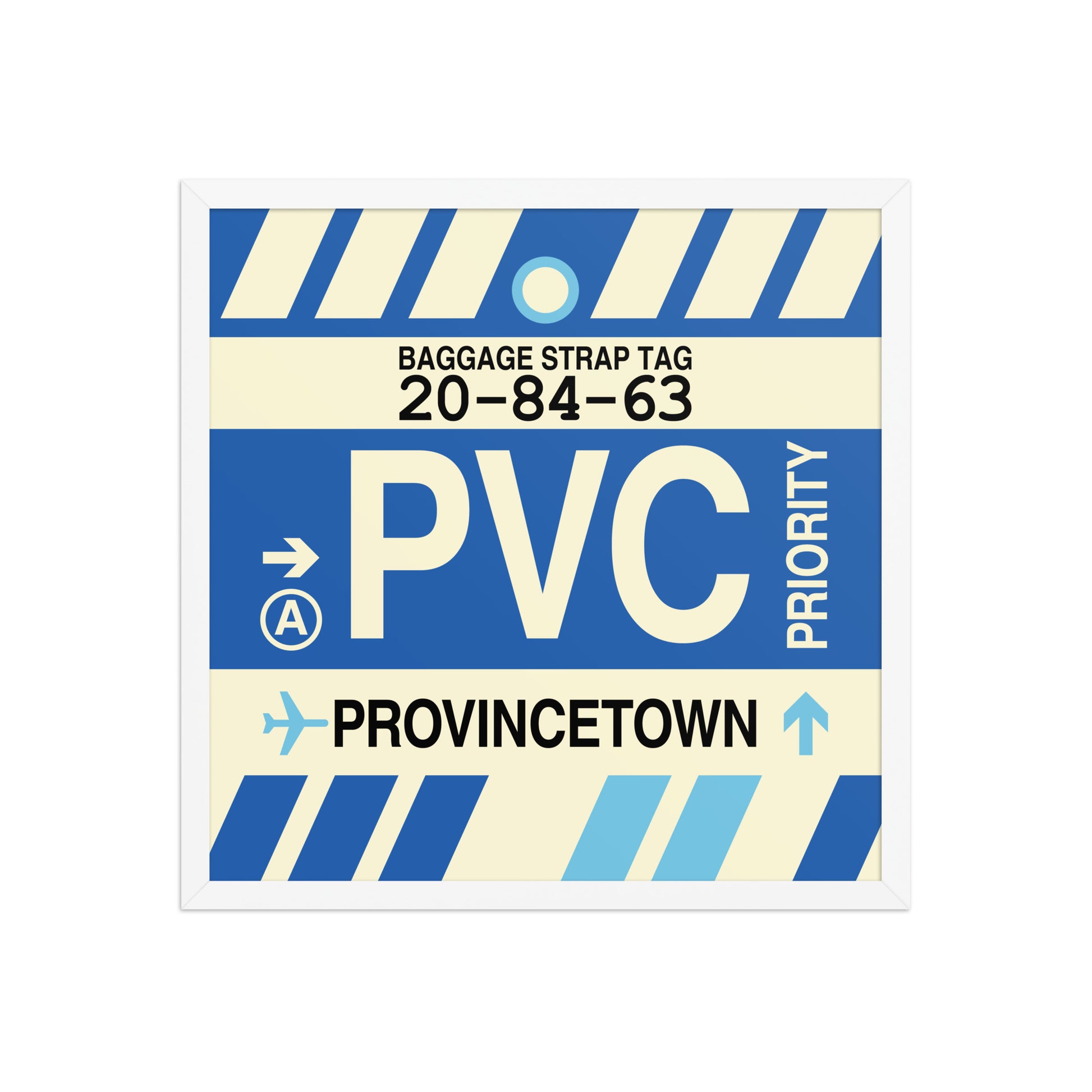 PVC Provincetown Framed Print • Jet Age Baggage Tag Design • YHM Designs - Image 14