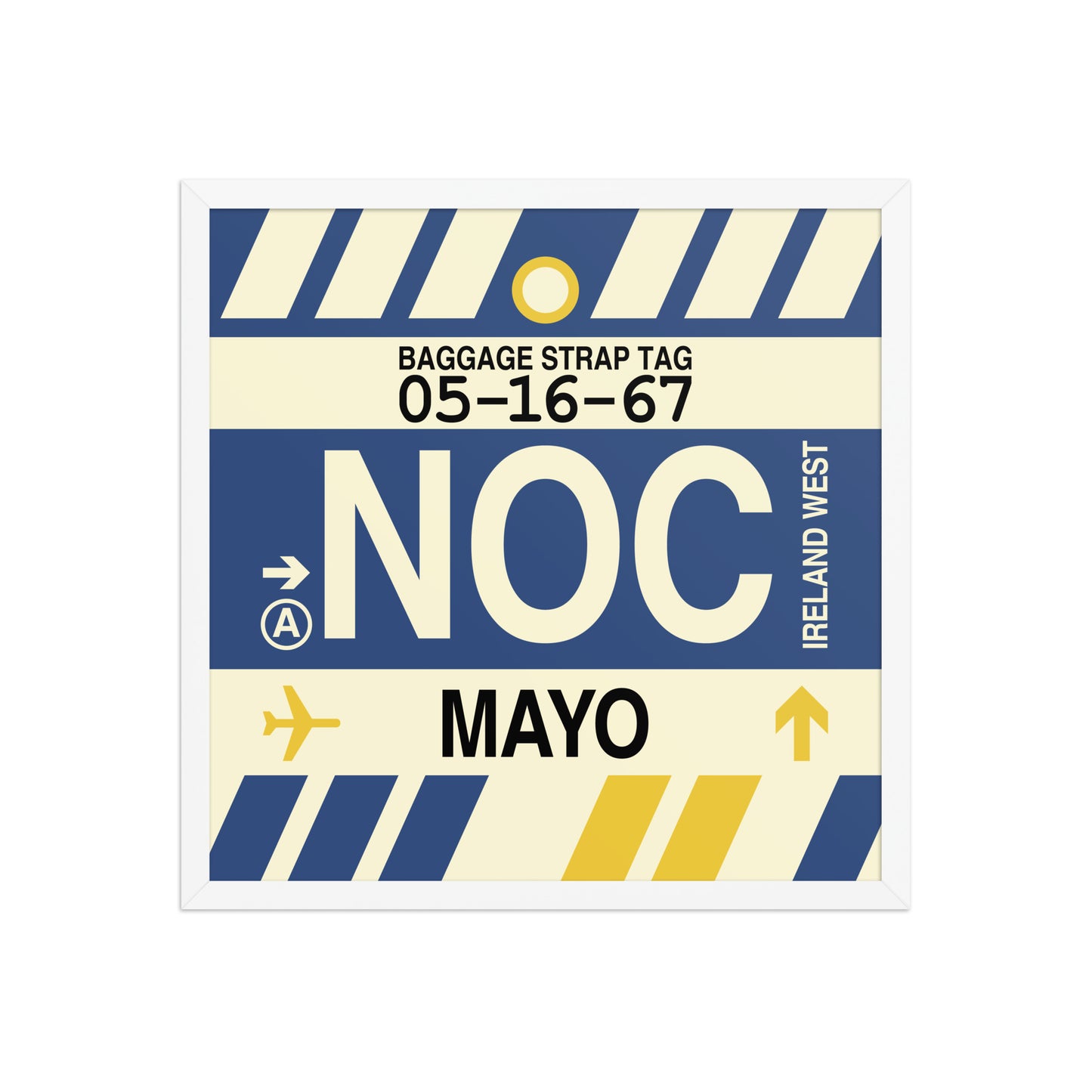 NOC Mayo Framed Print • Jet Age Baggage Tag Design • YHM Designs - Image 14