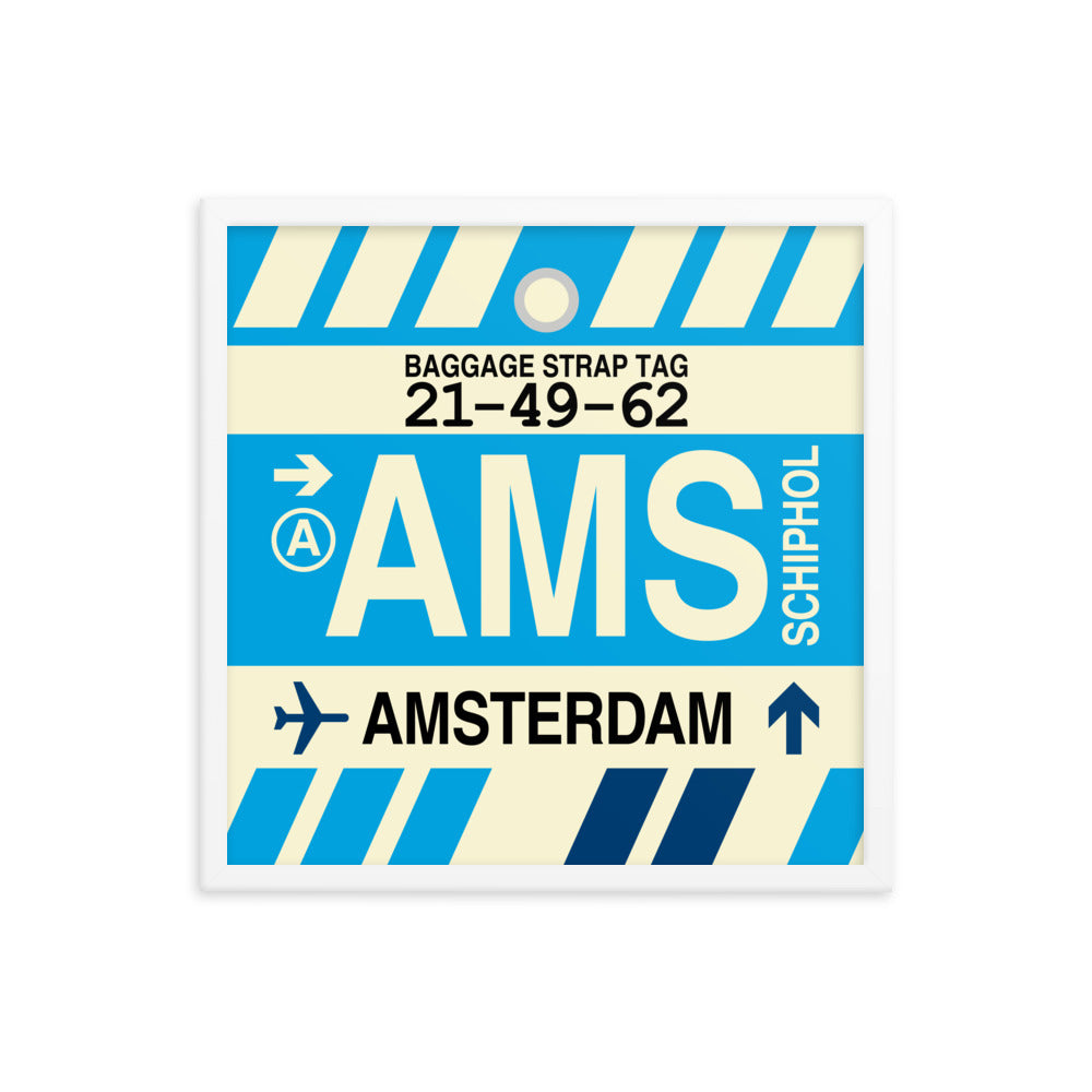 Travel-Themed Framed Print • AMS Amsterdam • YHM Designs - Image 15
