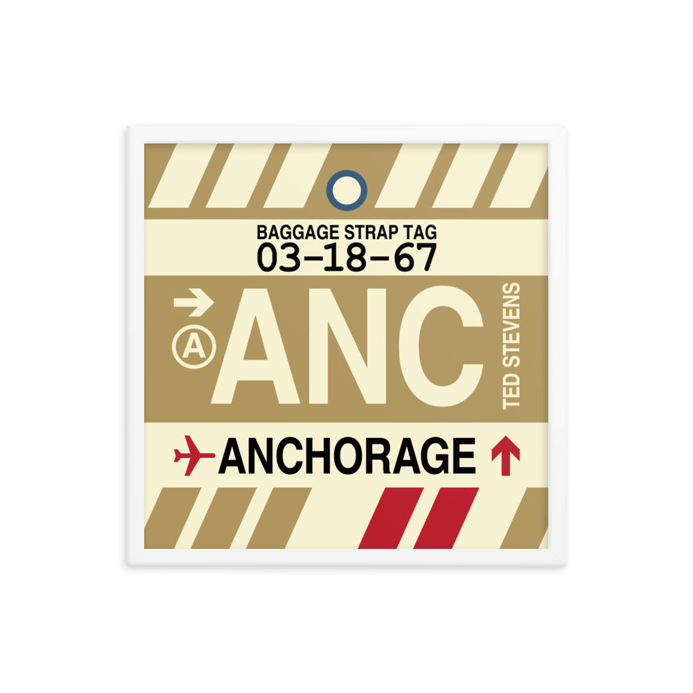 Travel-Themed Framed Print • ANC Anchorage • YHM Designs - Image 15