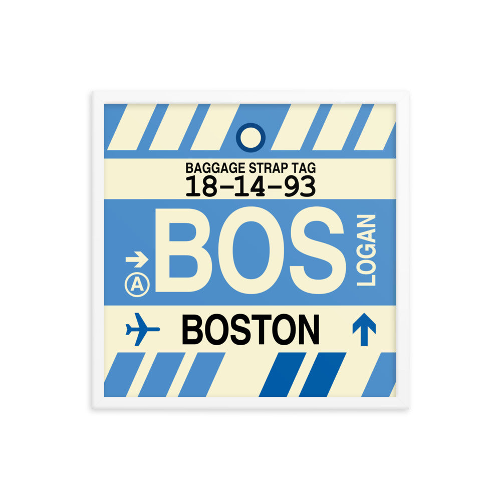 Travel-Themed Framed Print • BOS Boston • YHM Designs - Image 15