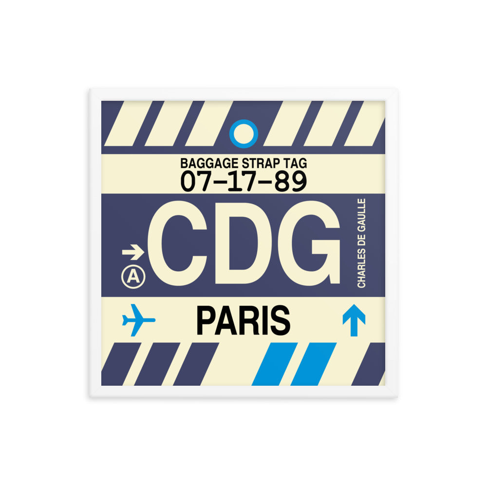 Travel-Themed Framed Print • CDG Paris Souvenir • YHM Designs - Image 15