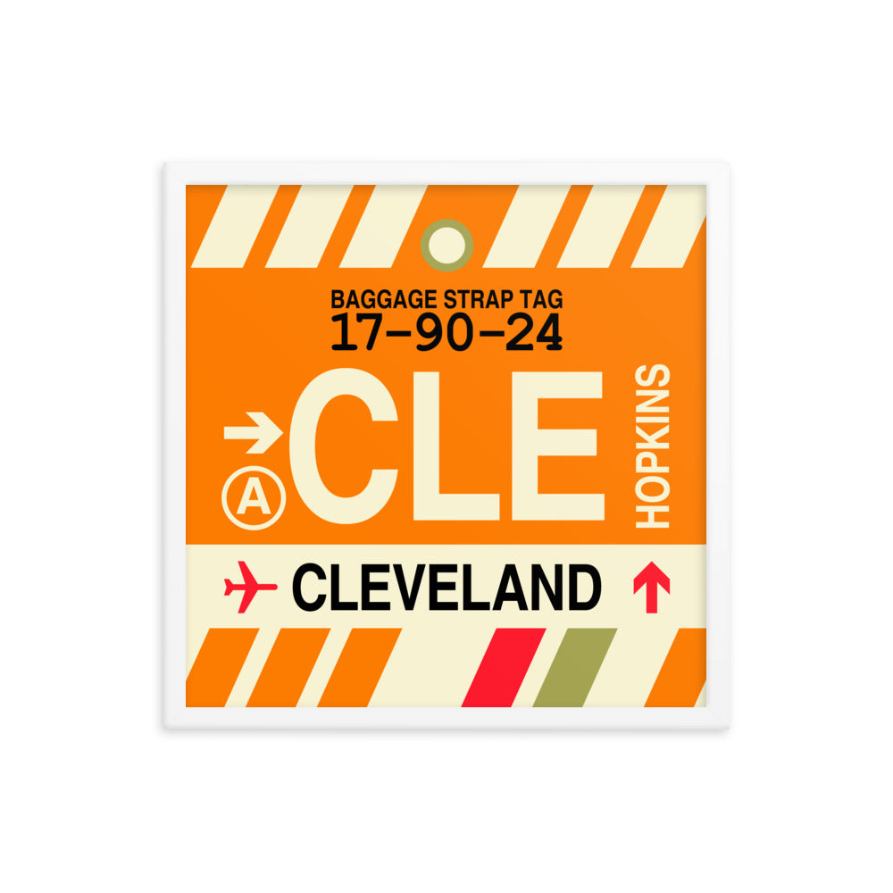 Travel-Themed Framed Print • CLE Cleveland • YHM Designs - Image 15